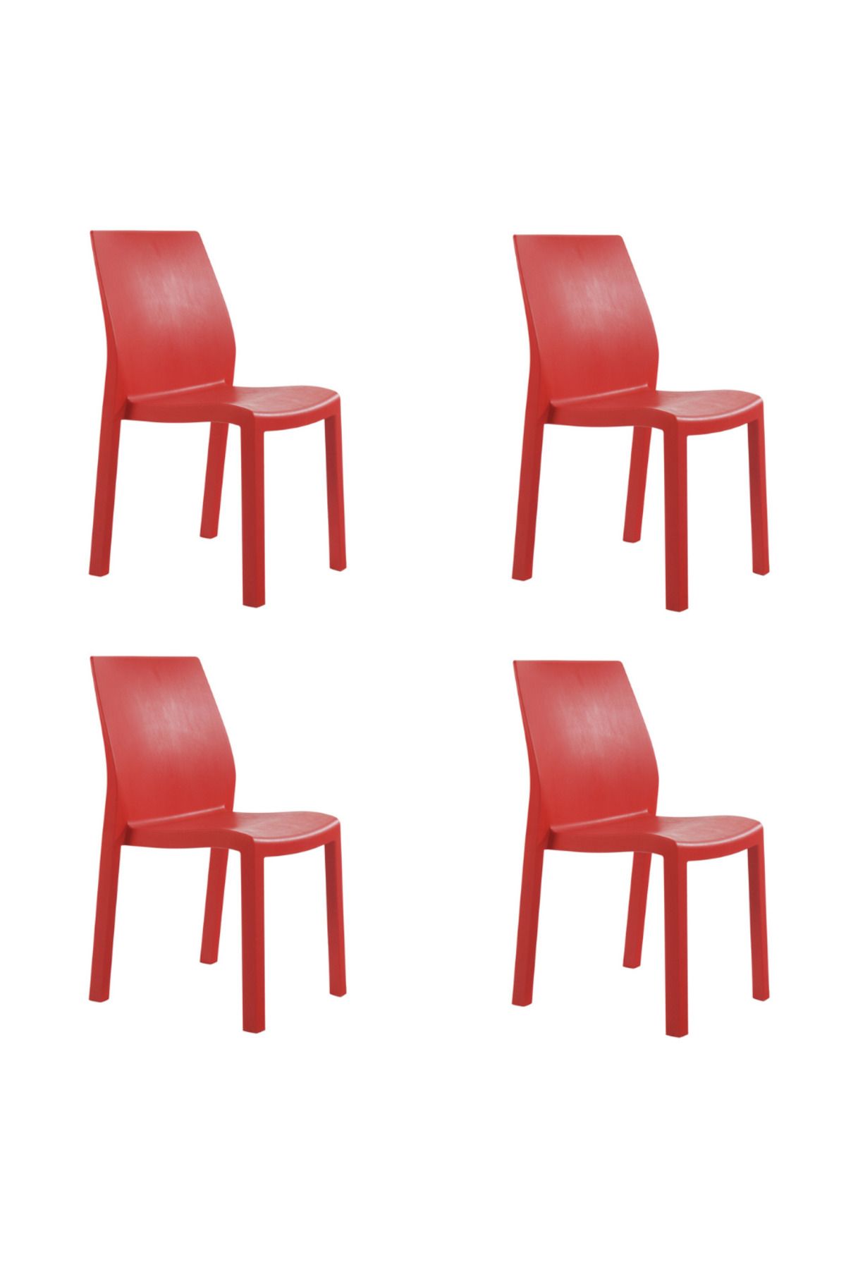 Papatya 4 adet Kırmızı Yummy Sandalye