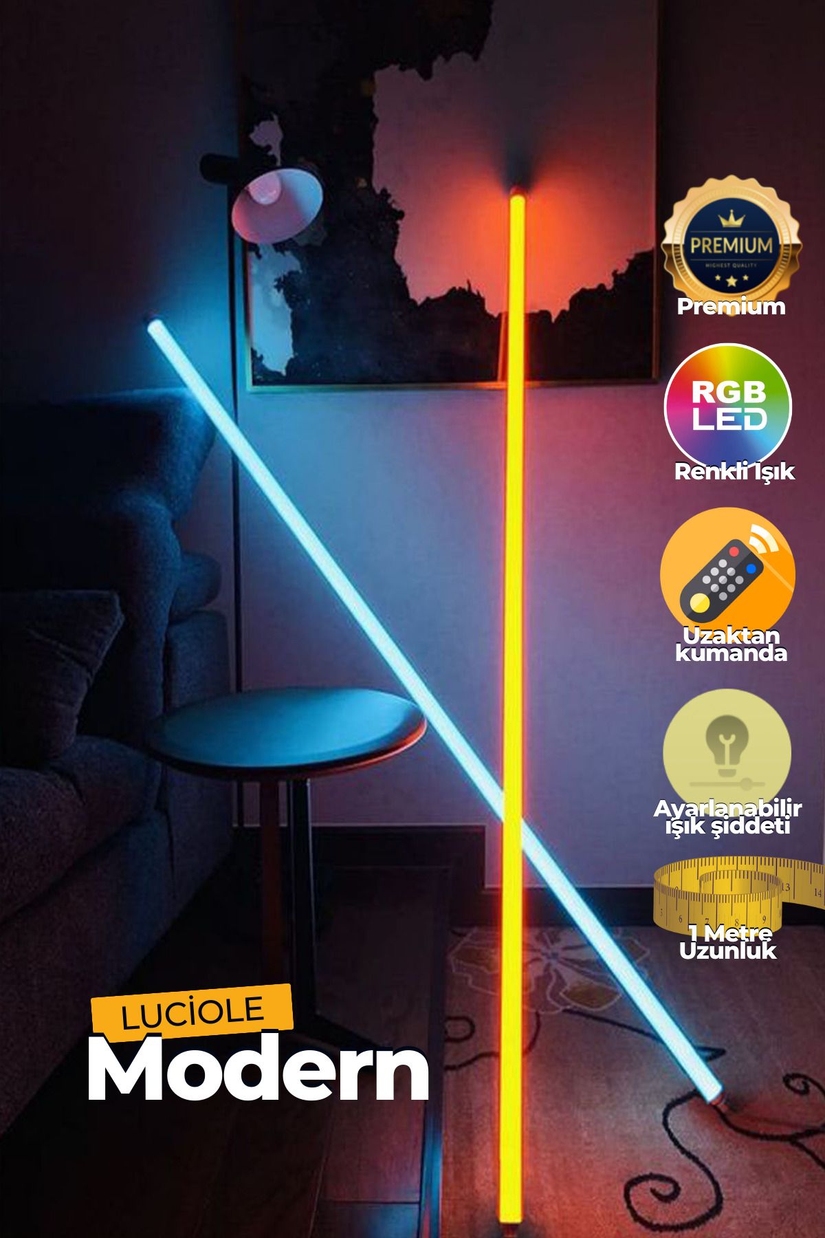 luciole Rgb Led Strip Tube Light  Led ışık Uzaktan Kumandalı Işık Lamba Ampül aydınlatma Renkli LTUBE6