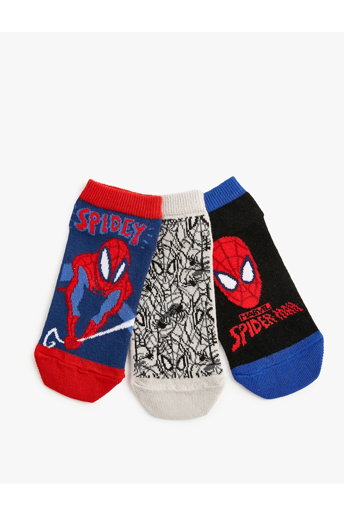 Koton 3'lü Spiderman Lisanslı Çorap Seti