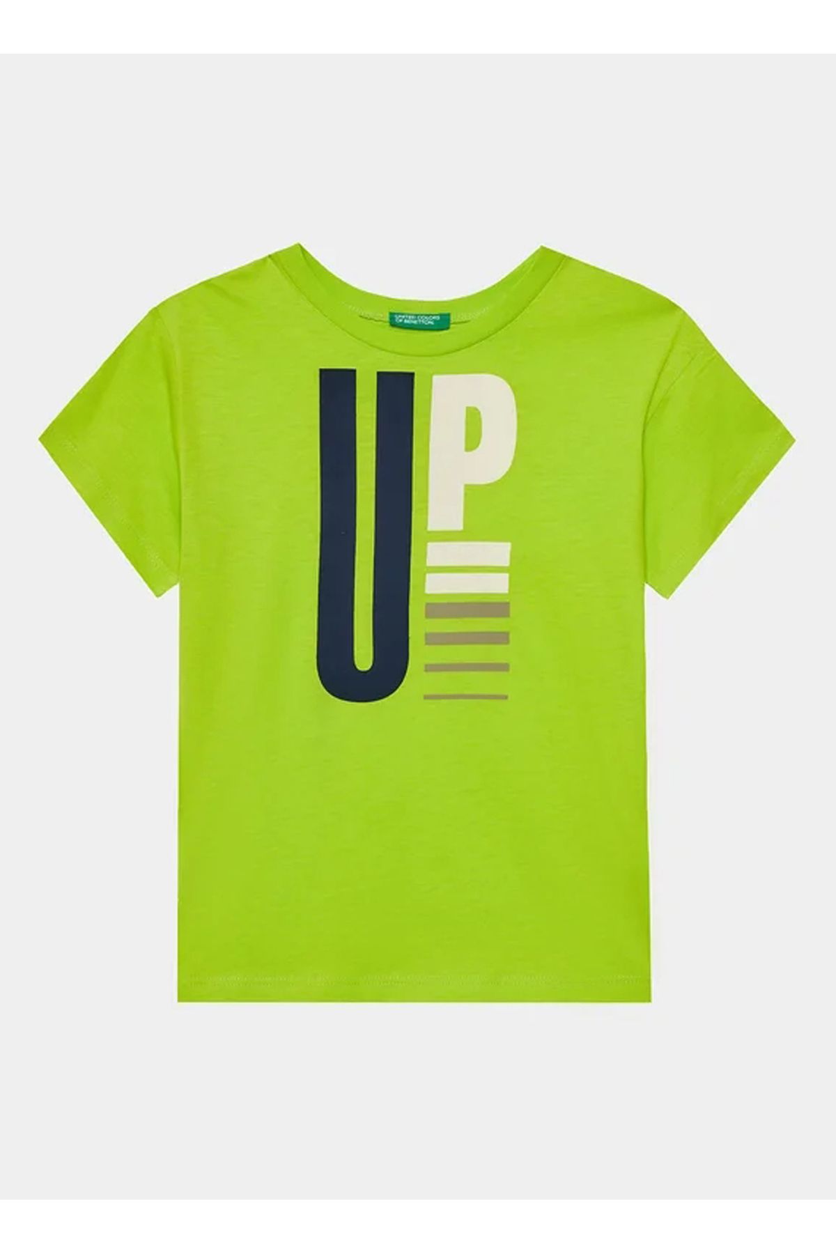 Benetton Neon Yeşil Erkek T-Shirt 3I1XC10HE