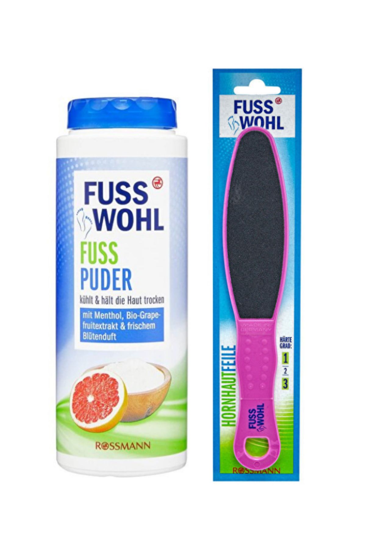 Fusswohl Ayak Pudrası Ferah Çiçek Kokulu 100 gr + Ayak Törpüsü 1 Adet