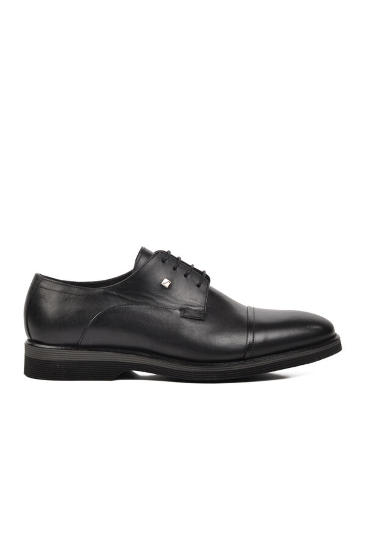 Fosco Siyah Hakiki Deri Erkek Günlük Ayakkabı