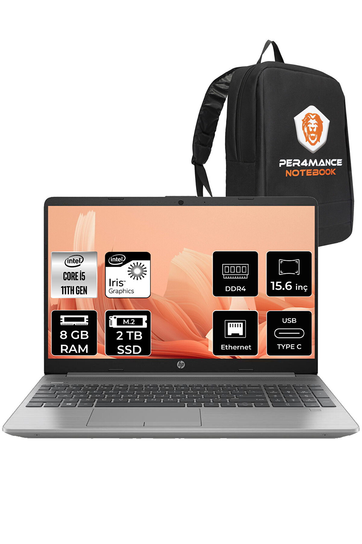 250 G8 i5 1135G7 8GB RAM 2TB SSD 15.6'' FHD FDOS 853U8ES _54 PER4 ÇANTA