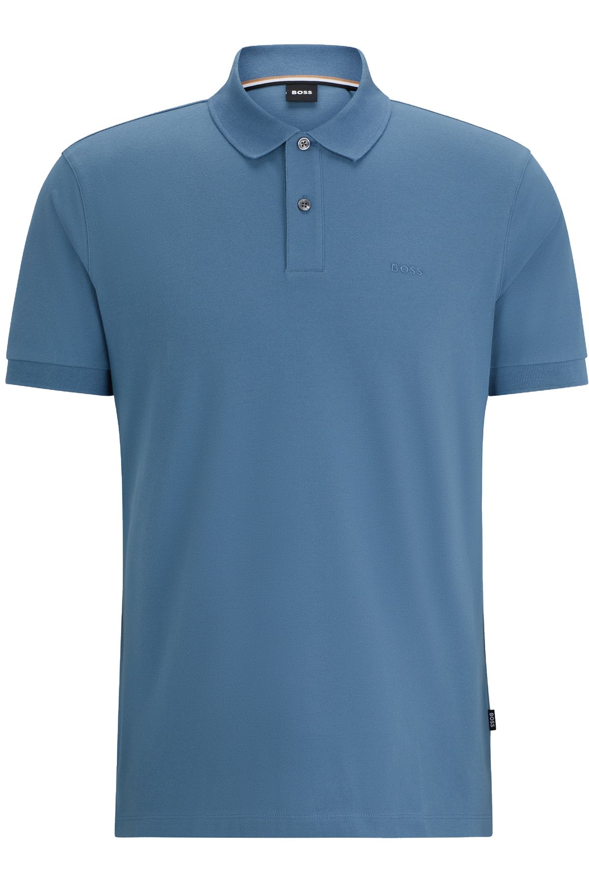 BOSS Erkek Pamuklu Polo Yakalı Düğme Kapamalı Kısa Kollu Açık Mavi1 Polo Yaka T-Shirt 50468301-459