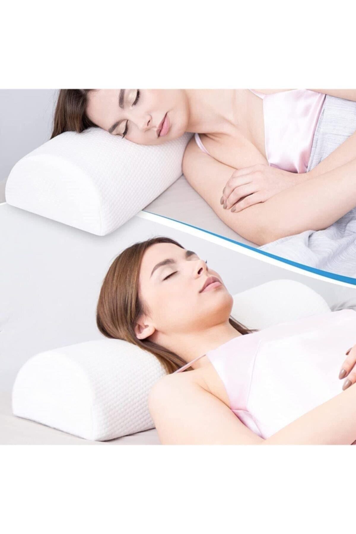 Ankaflex Bacak Arası Diz Altı Alt Sırt Yastığı Visco Yarım Ay Yastık Bacak Dinlendirme Bel Ağrısı Yastığı