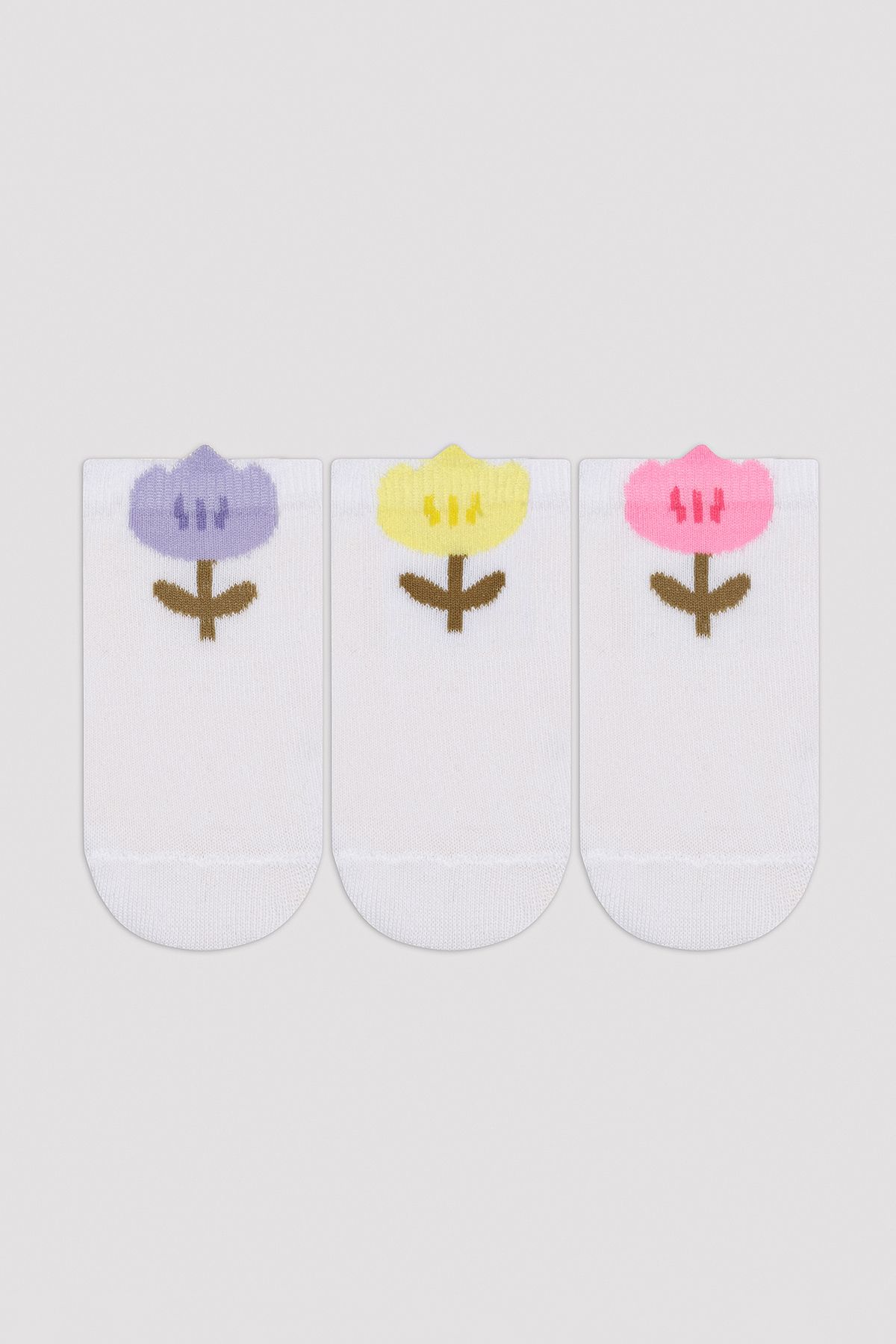 Penti Kız Çocuk Flowers Smell 3lü Patik Çorap