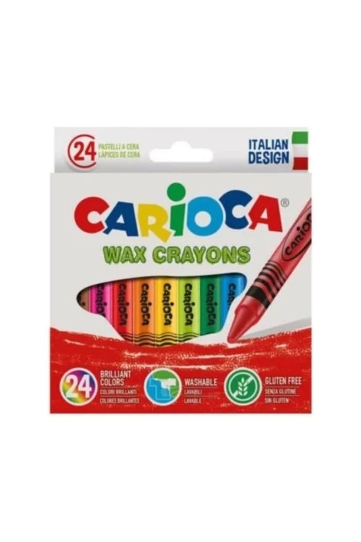 Carioca Wax Maxı Yıkanabilir Pastel Boya Kalemi 24'lü