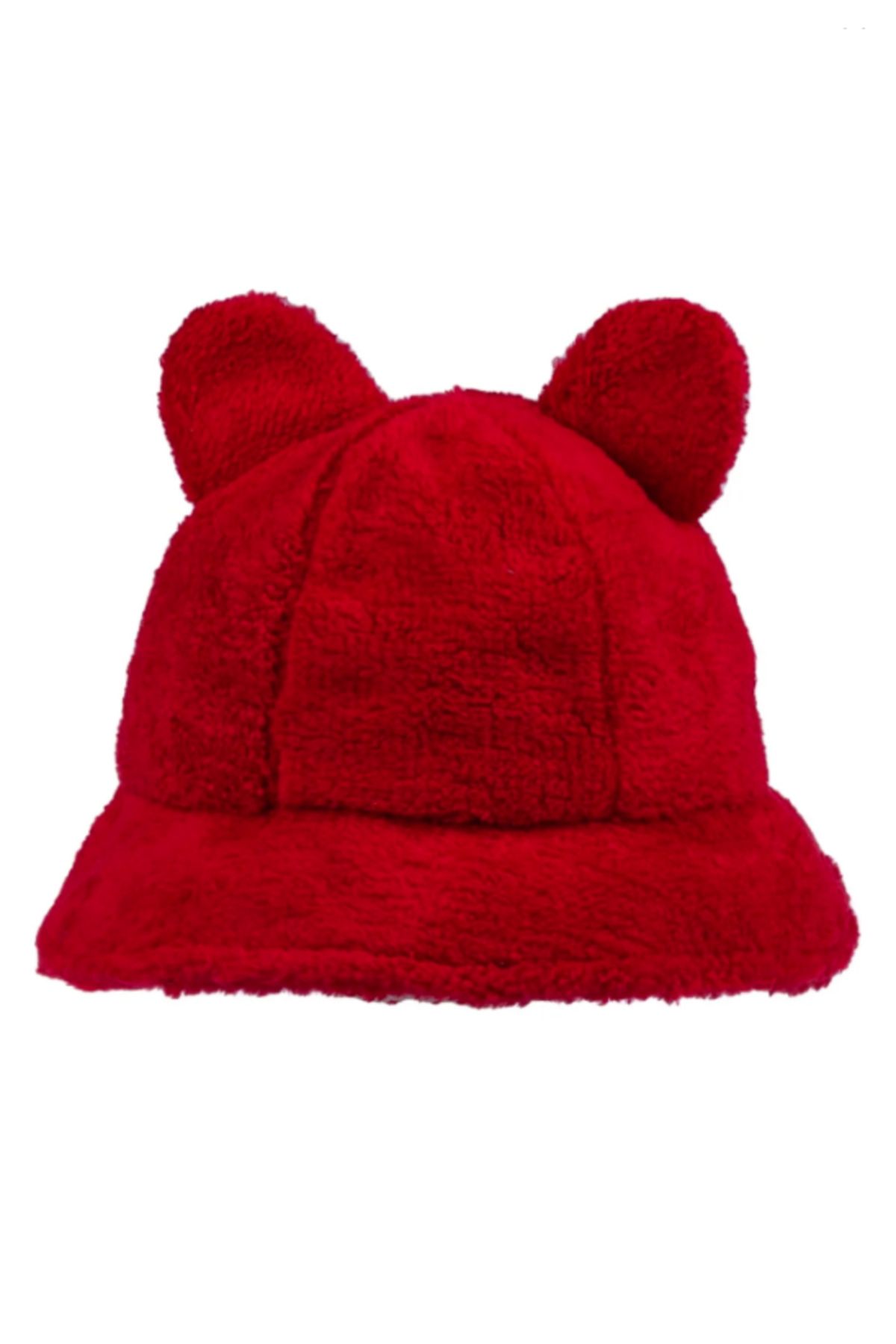 Kitti Şapka Fötr Peluş Kırmızı
