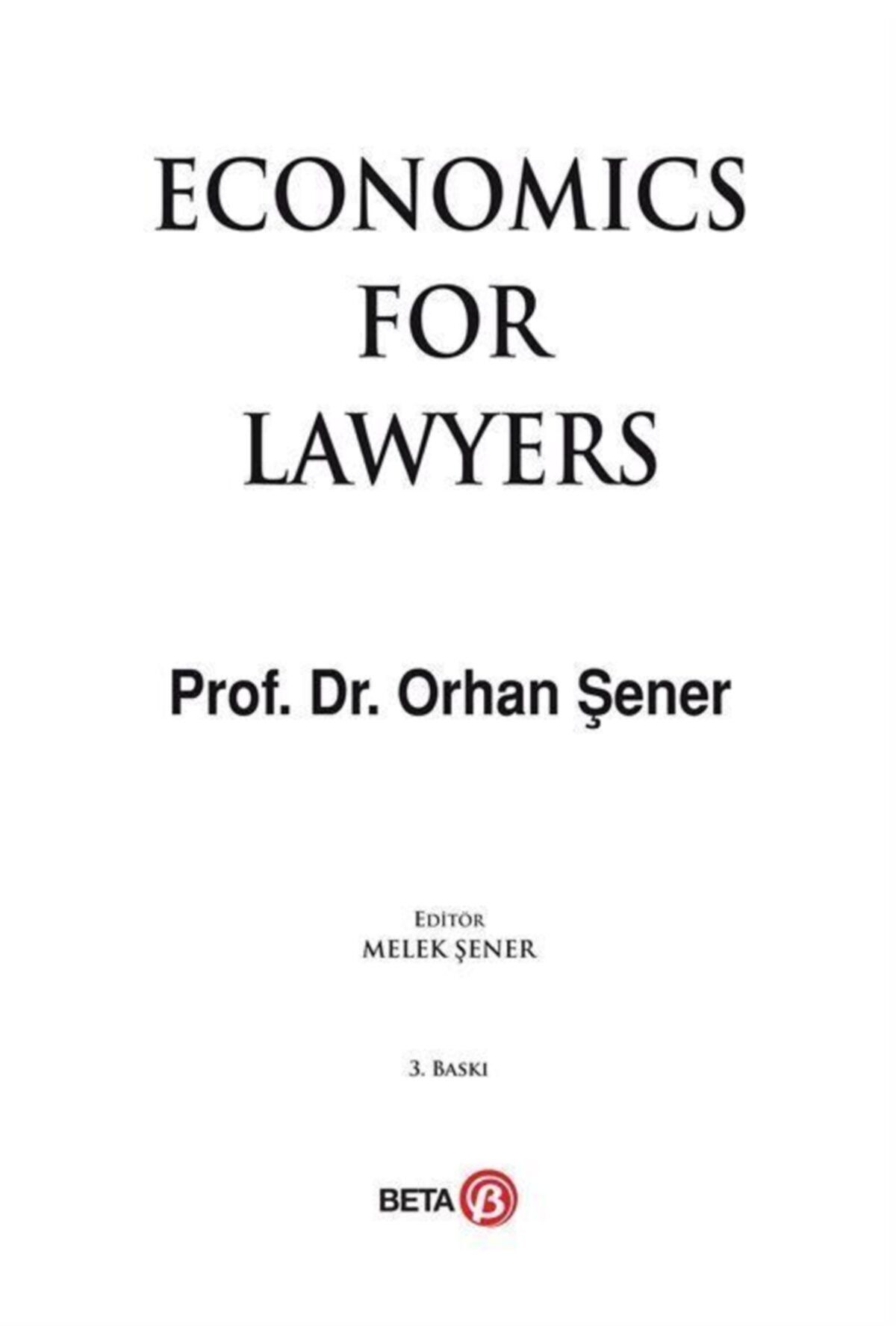 Beta Yayınları Economics For Lawyers