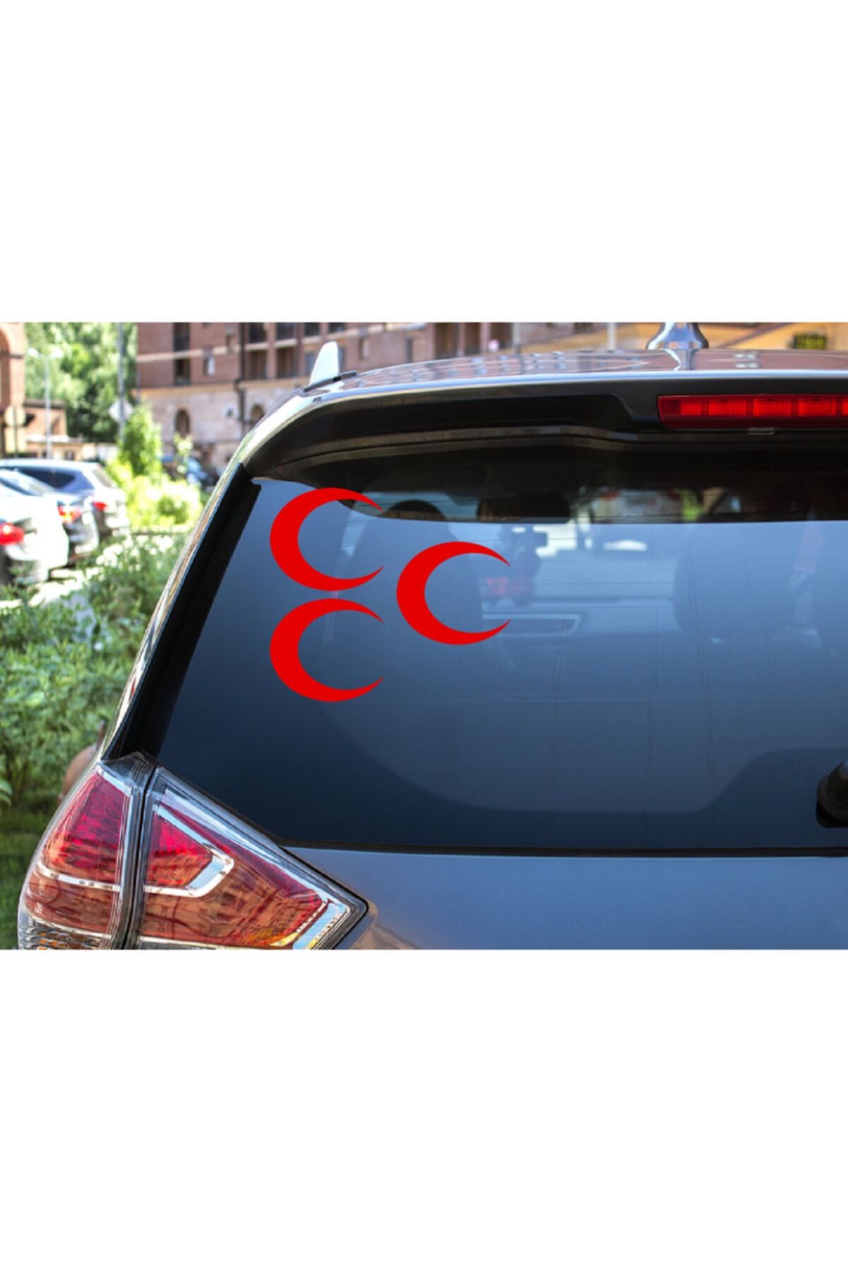 Sticker World Üç Hilal Sticker 20*20 Cm Kırmızı