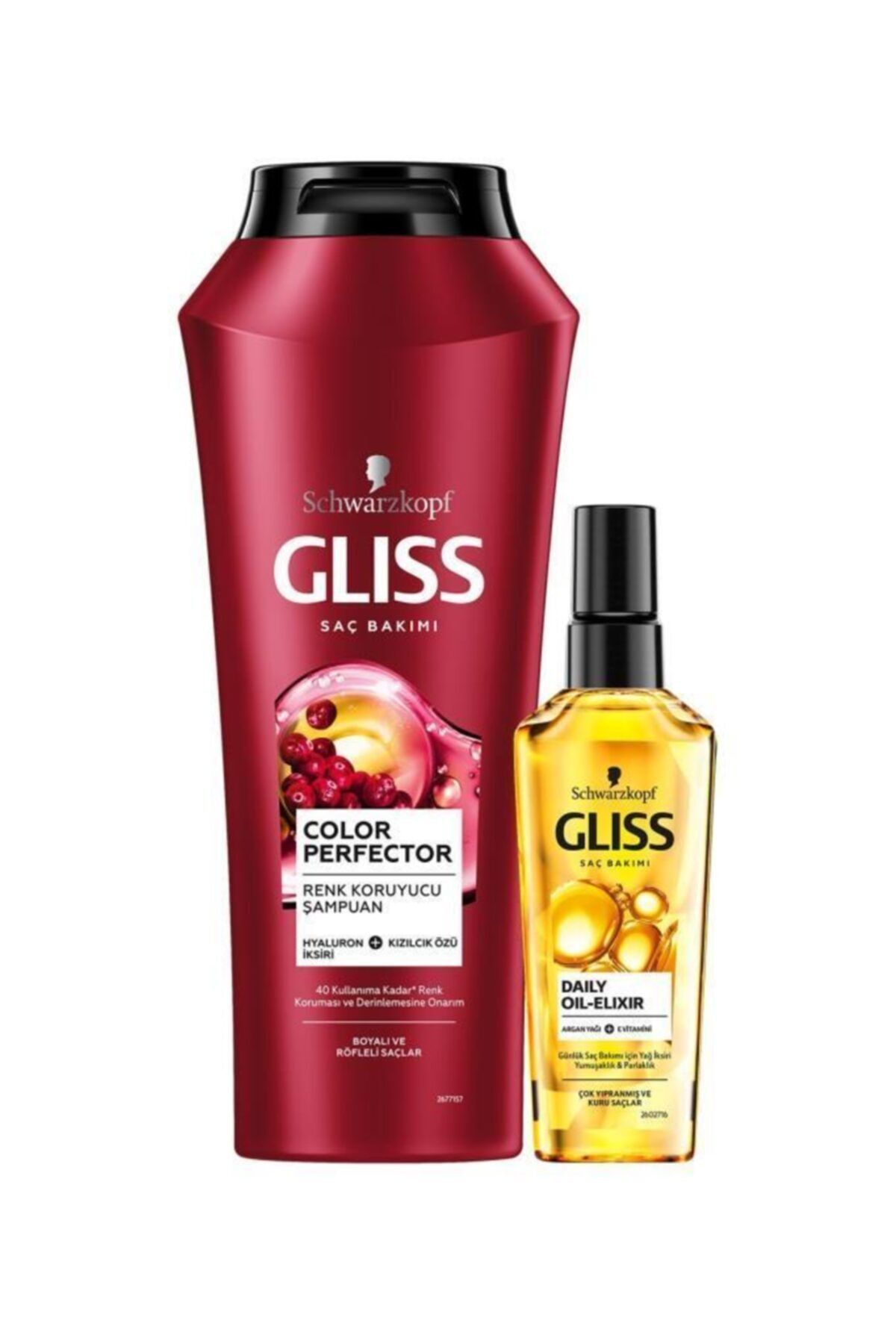 Gliss Color Perfector Renk Koruyucu Şampuan 500 Ml Ultimate Oil Elixir Yağ Iksiri 75 Ml