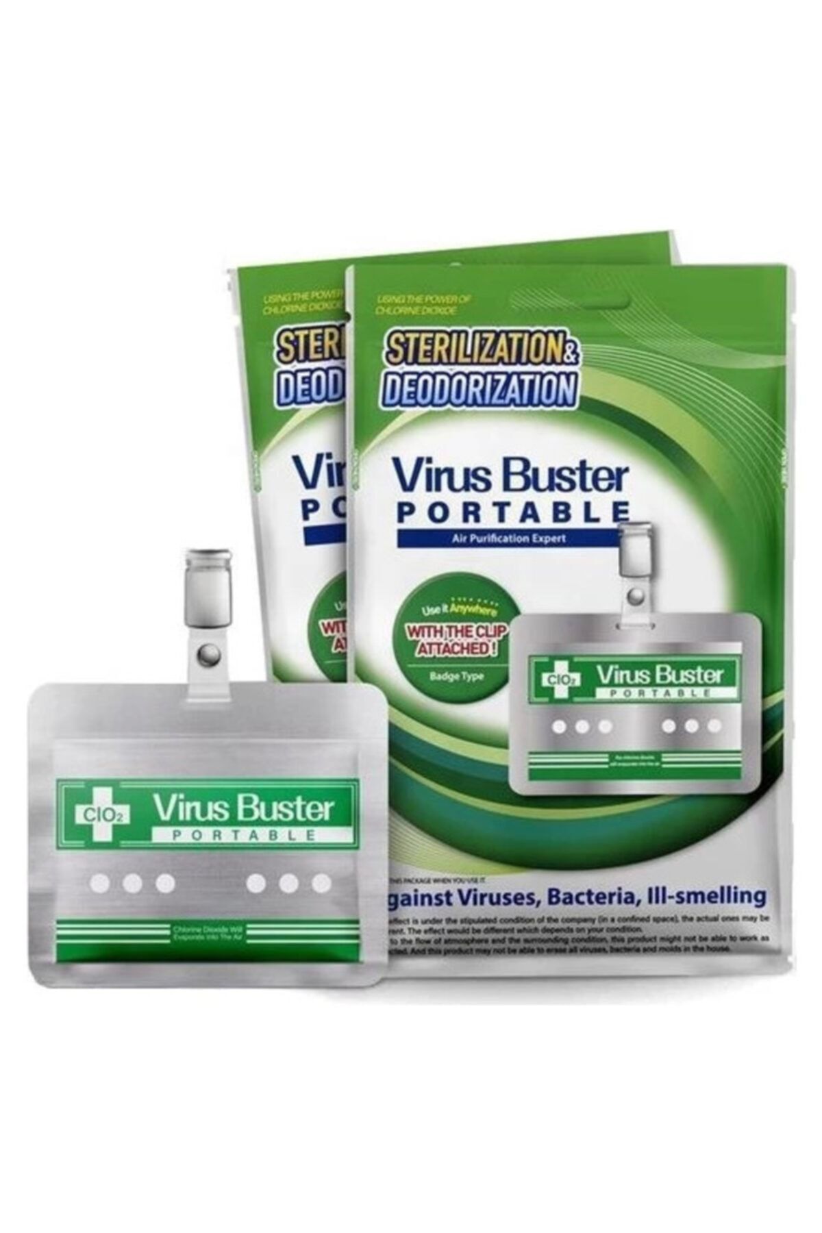 Virus Buster Portable Vbp Mikrop Savar Yaka Kartı