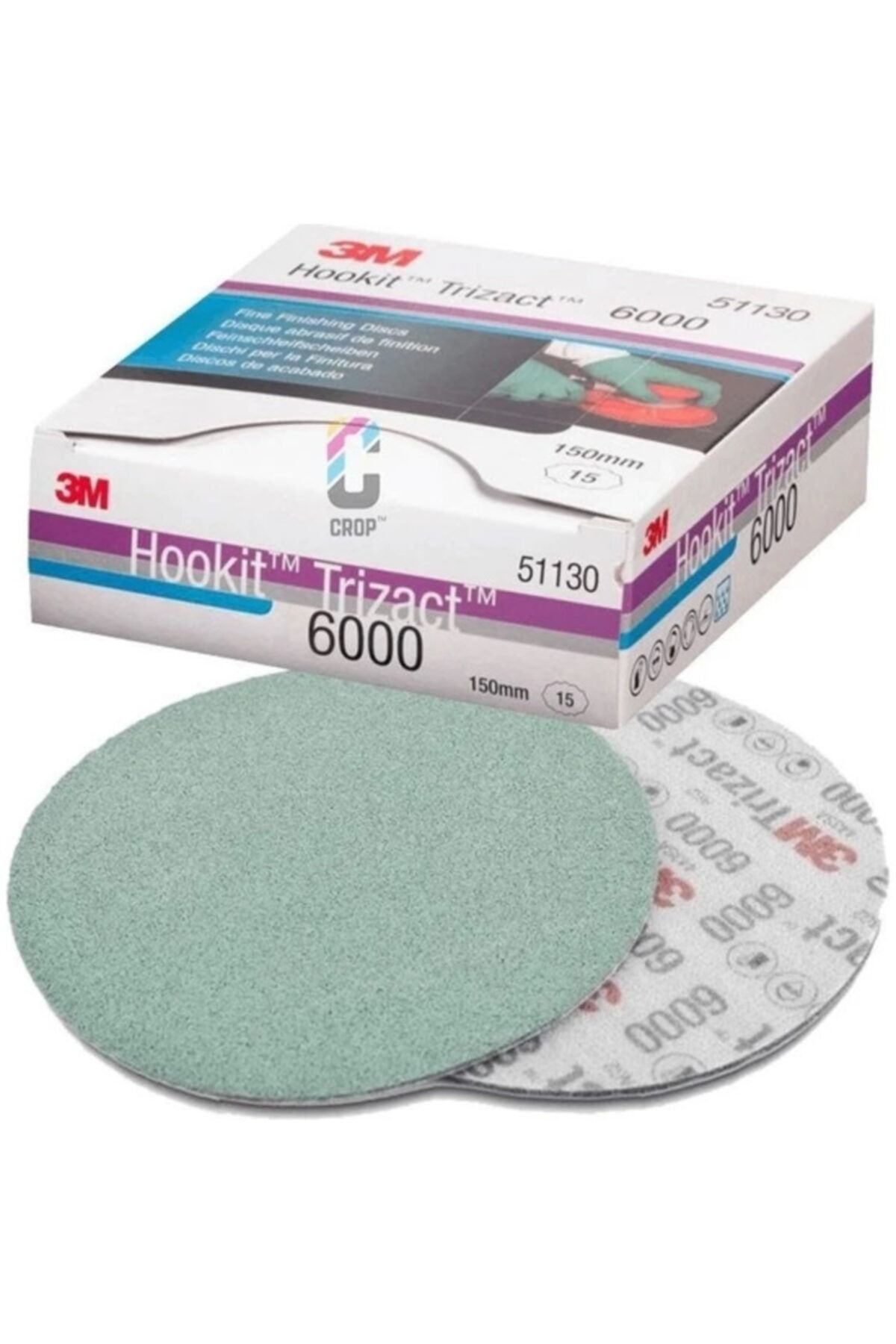 3M 51130 Trizact Hookit P6000 Ultra Hassas Finisaj Diski Zımparası 150mm (1 Adet)