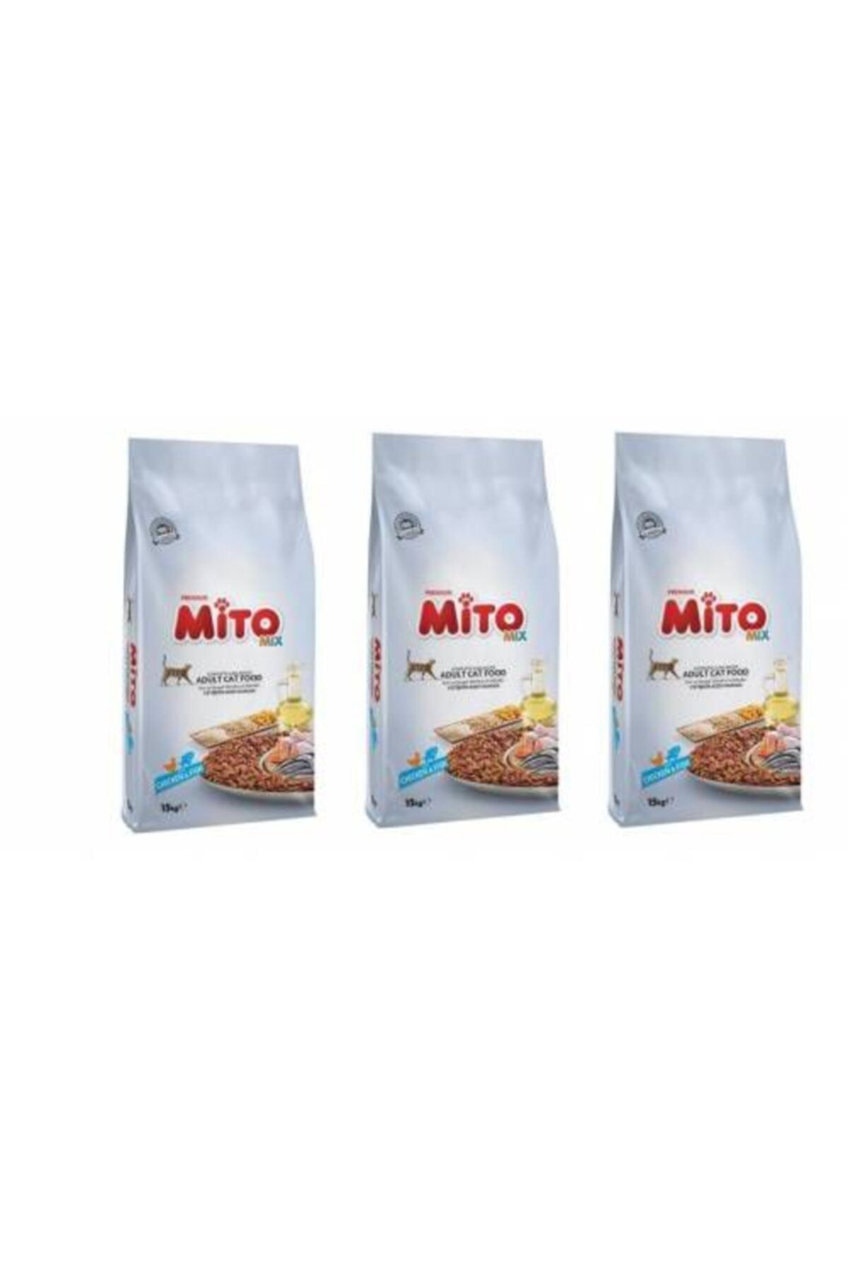 Mito Mix Adult Cat Tavuklu Ve Balıklı Renkli Taneli Kedi Maması 1 X 3 Kg Kapalı Paket