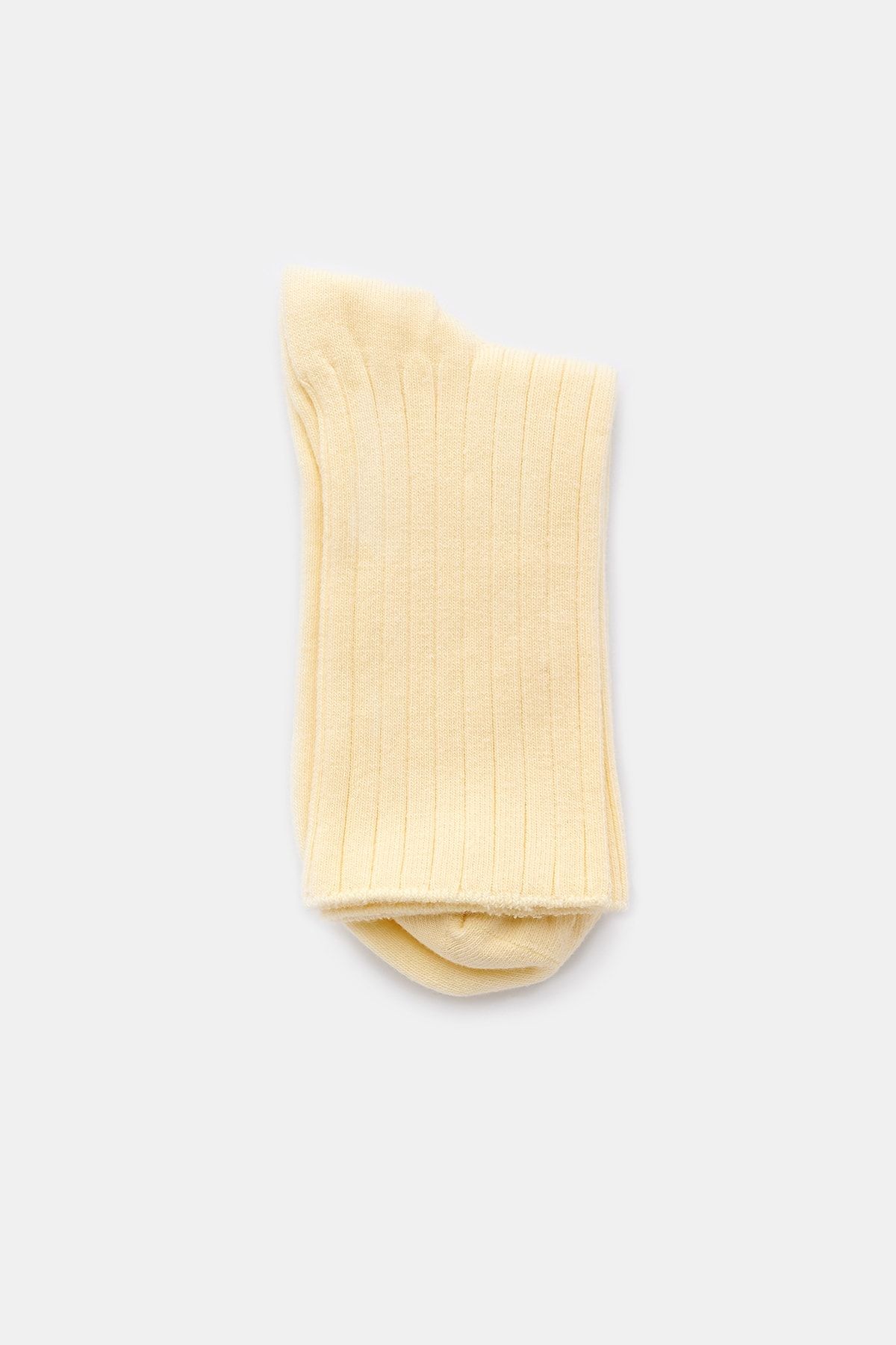 Dagi Sarı Kadın Fitilli Tekli Çorap