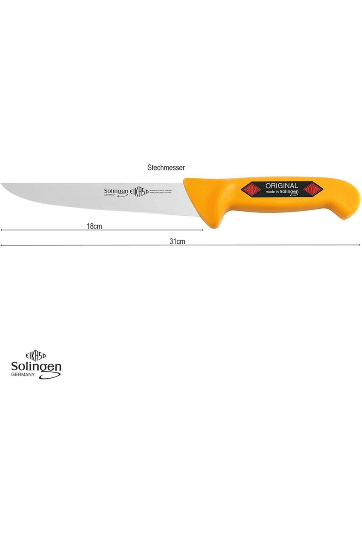 Solingen Orijinal Faturalı Alman Malı Eıkaso Et & Kasap Bıçakları Ağız Uzunluğu 18 Cm Büyük Boy 3 Numara
