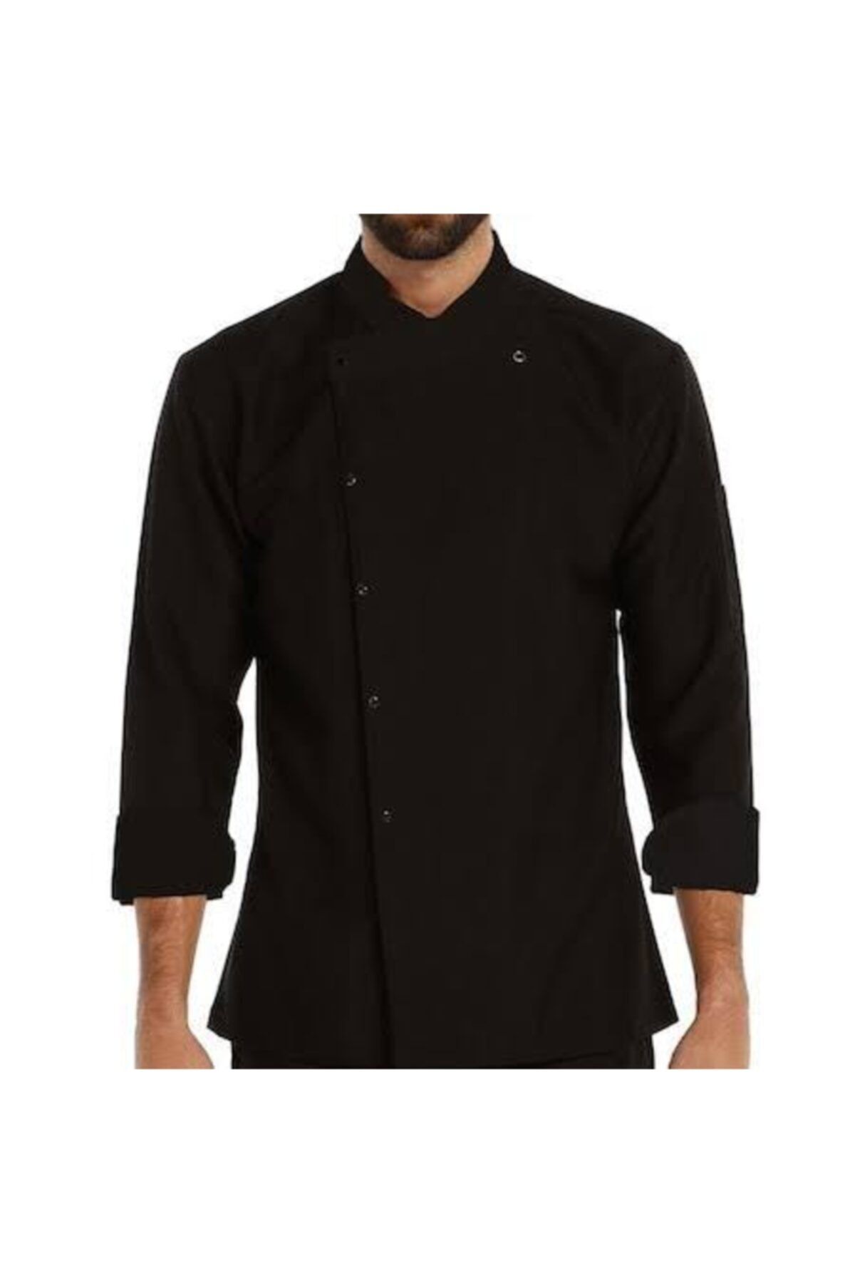 arslan iş elbiseleri Erkek Siyah Şef Aşçı Ceketi