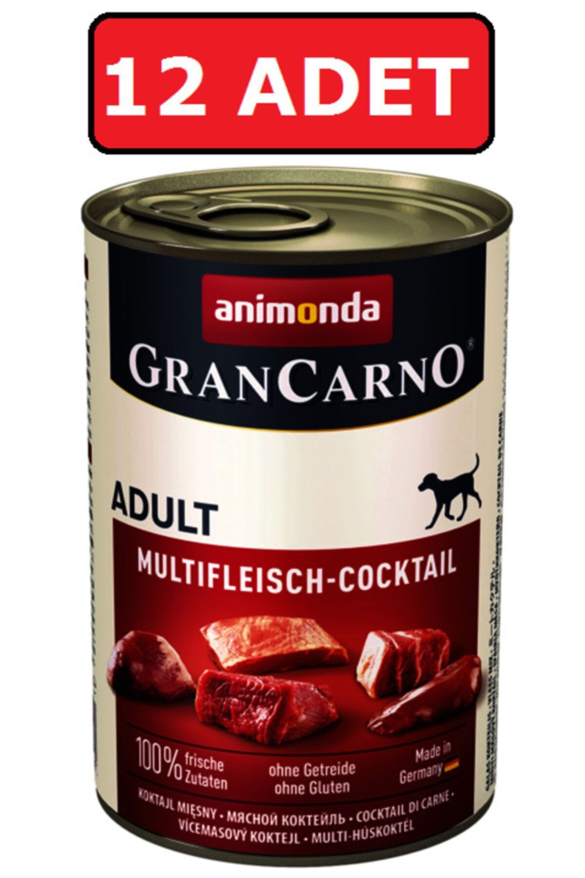Animonda Grancarno Karışık Etli Köpek Konservesi 400 gr 12 Adet Yaş Mama Multıfleısch Cocktaıl