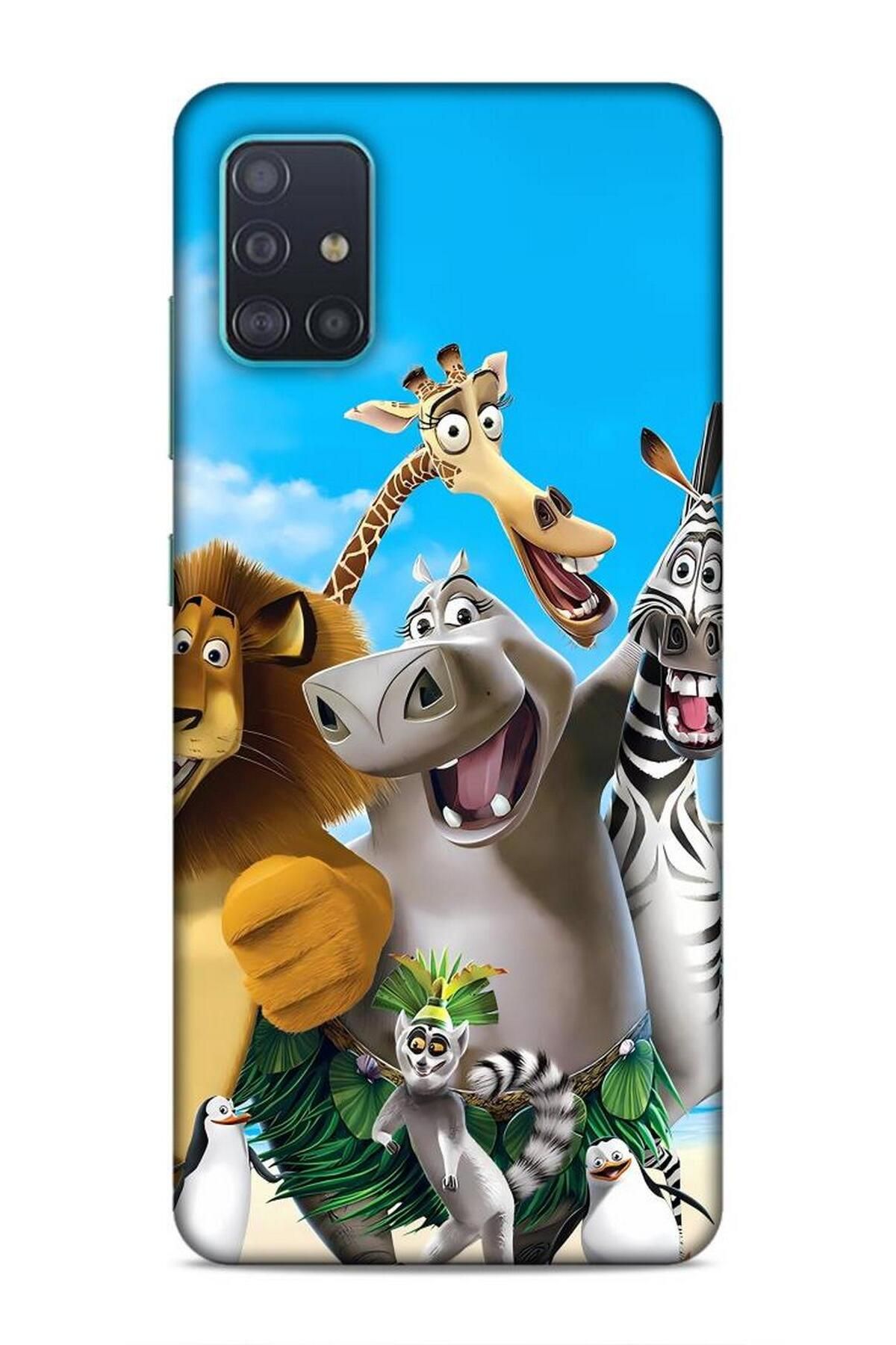Lopard Samsung Galaxy A51 Kılıf Animasyon 26 Madagascar Soft Kapak