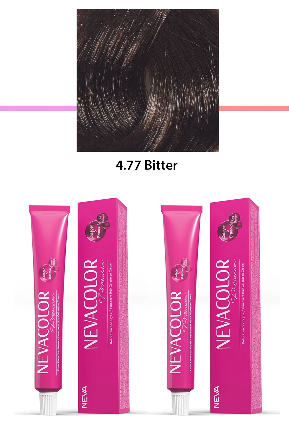 Genel Markalar 2 Li Set Premium 4.77 Bitter - Kalıcı Krem Saç Boyası 2 X 50 G Tüp
