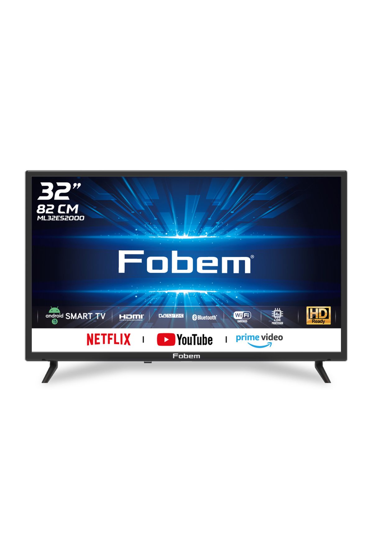 FOBEM ML32ES2000 32" 82 Ekran Android 13 Smart LED TV - Dahili Uydu Alıcılı - Hd Ready