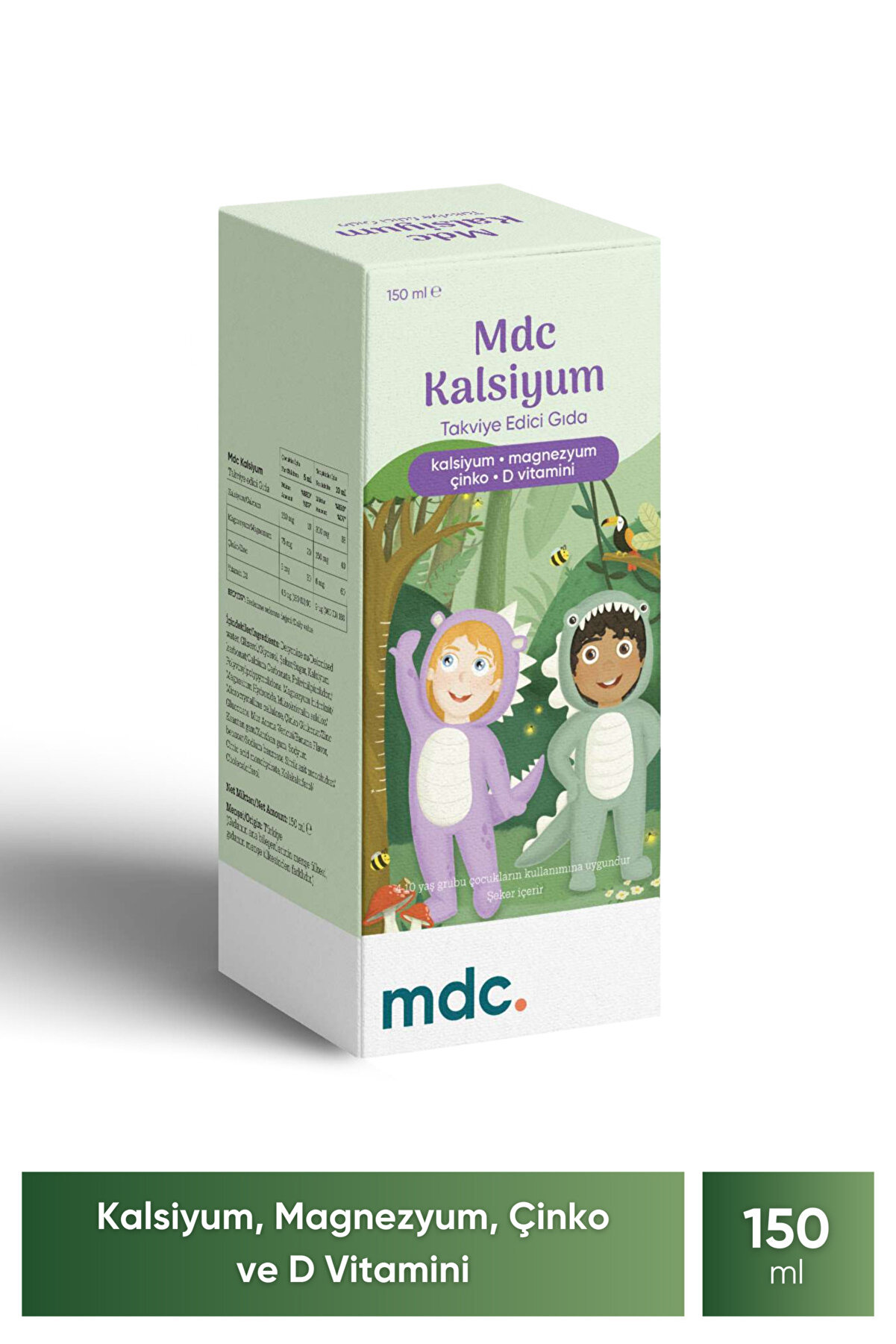 MDC Kalsiyum Magnezyum Çinko Vitamin D 150 ml