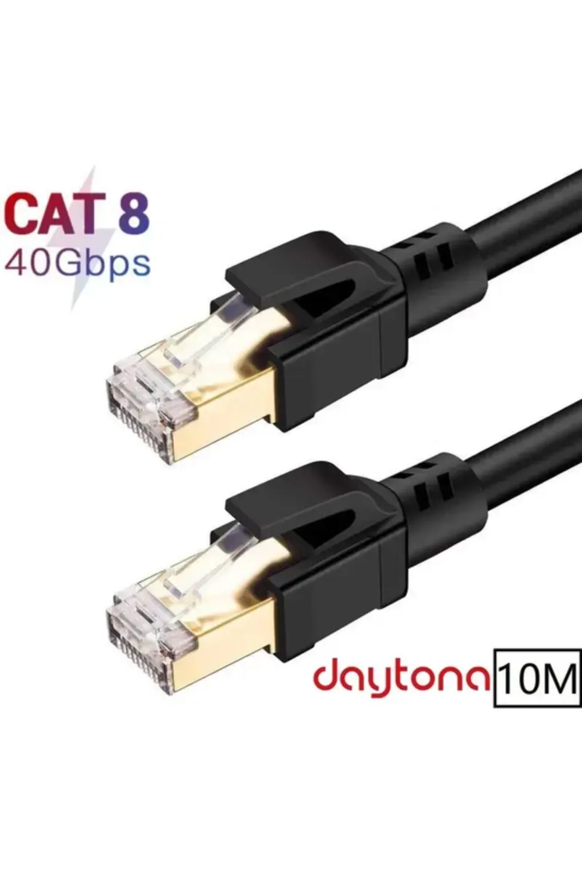 Daytona A5217 Gıgabıt Cat8 40gbps S/ftp 2000mhz Altın Uçlu Yüksek Hızlı Internet Kablosu (10 METRE)