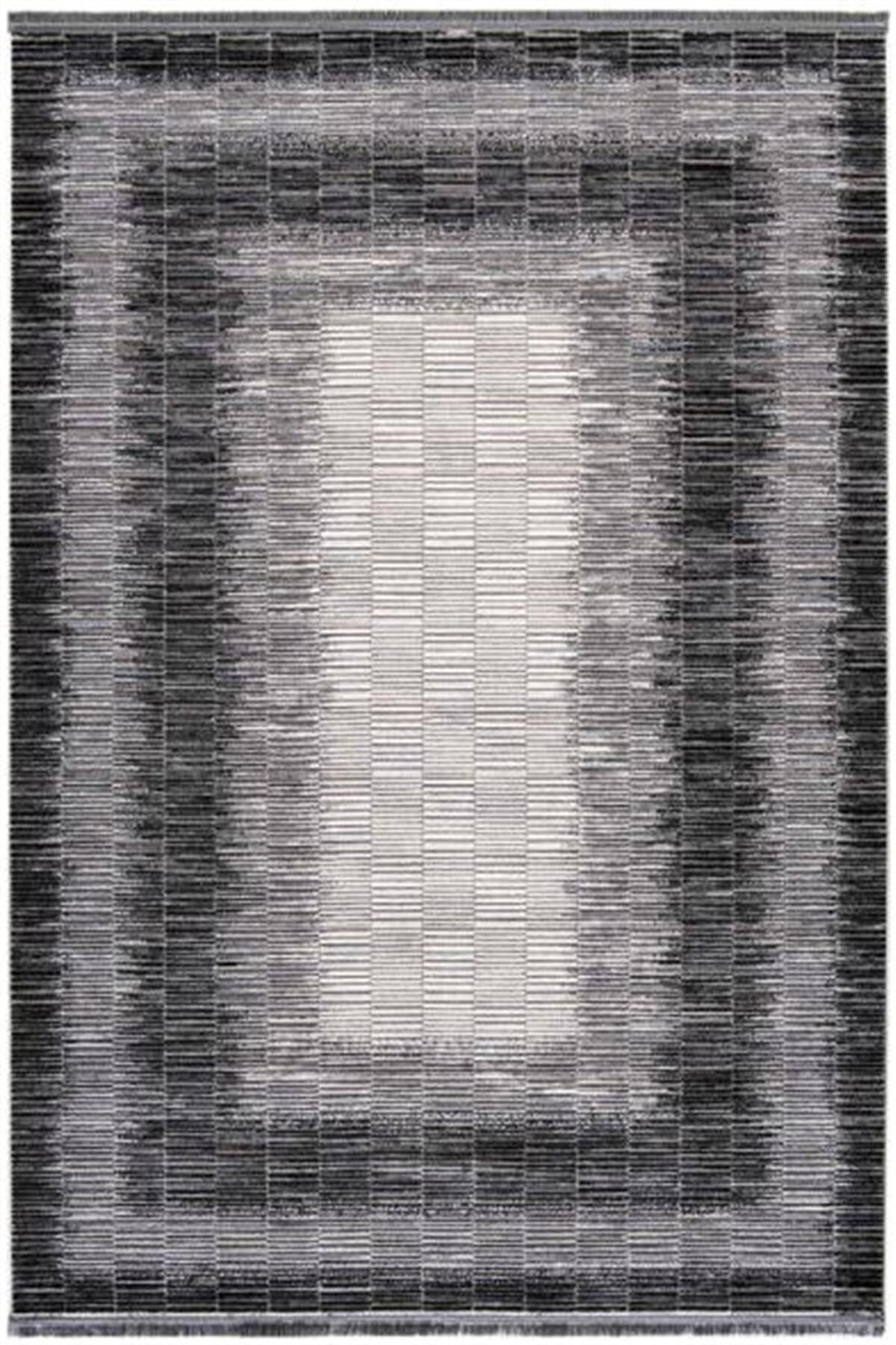 Romans Halı Çam Halı Norm 6217 Gri Romans Halı Modern Desenli Makine Halısı