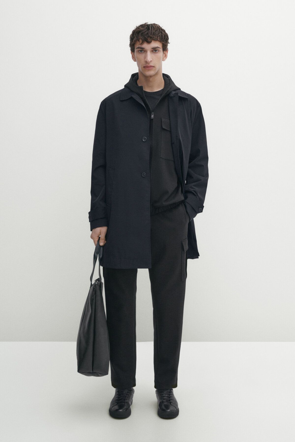 Massimo Dutti Pamuklu kapüşonlu ceket