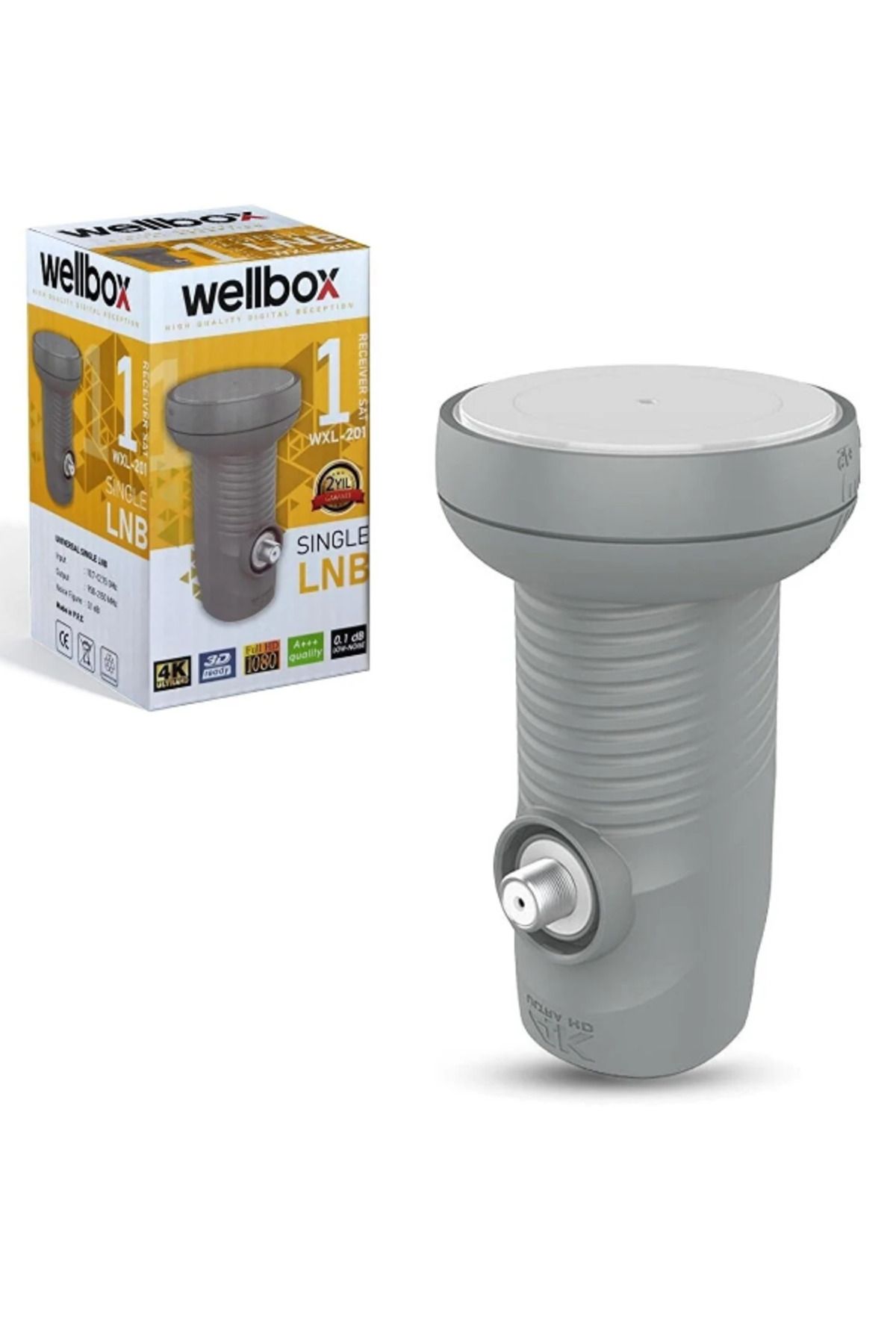 wellbox WXL-201 Tekli Single 0.1DB 3D 4K LNB