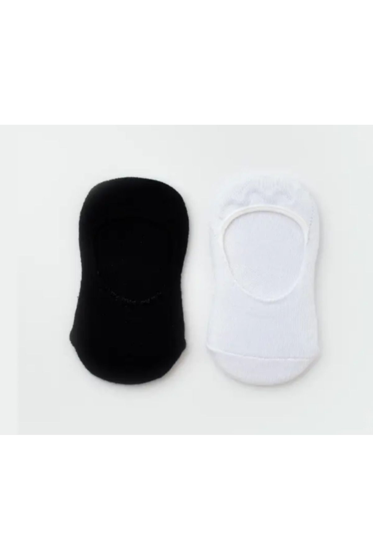 Bibaby Organik Babet Çorap 2li Basic Siyah - Beyaz