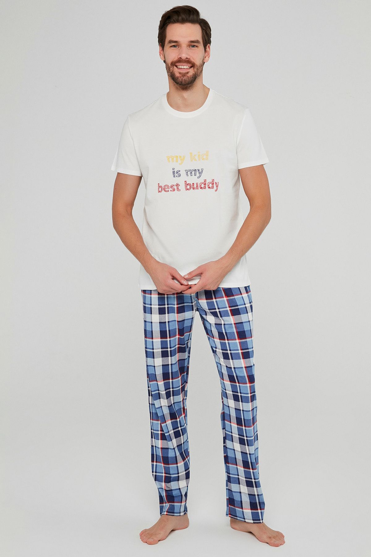 Penti Family Erkek Plaid Pijama Takımı