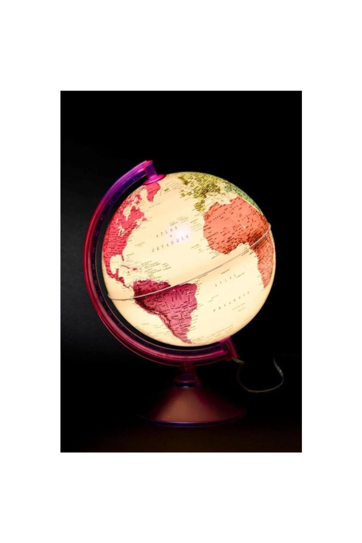 Gürbüz Işıklı Harita Dünya Küresi 26cm (7 RENK) 46254