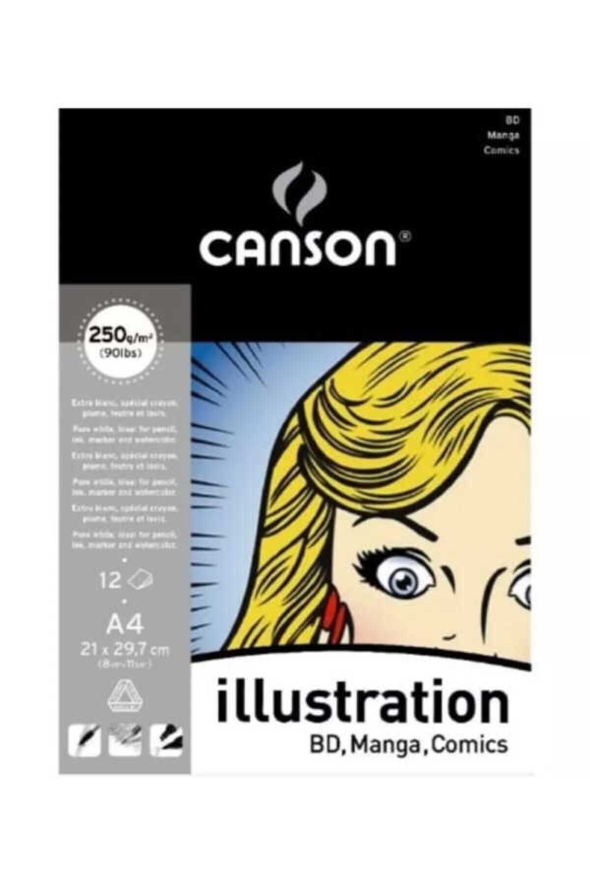 Canson A4-250 G Illustration Bd-manga-comics Defter 12 Yp.