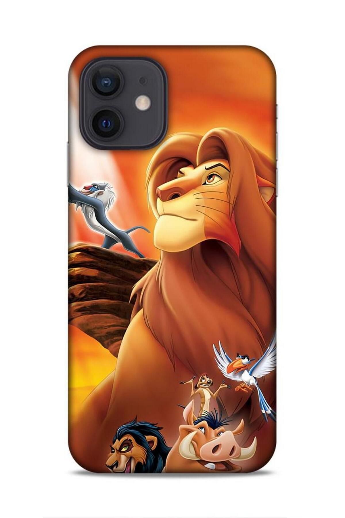 Lopard Apple iPhone 12 Kılıf Animasyon 23 Aslan Kral Telefon Kabı