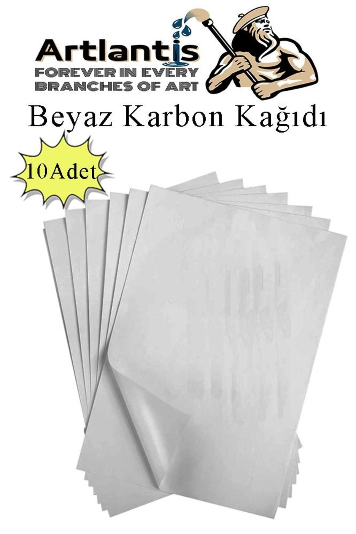 Artlantis Beyaz Karbon Kağıdı A4 10 Adet 21x29,7 cm Kopya Kağıdı Transfer Kağıdı Renkli Karbon Kağıdı