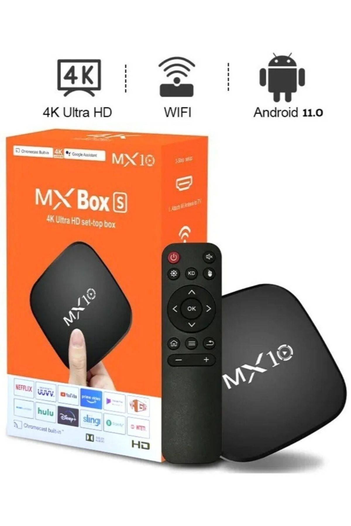 JUNGLEE 4k Ultra Hd Android Tv Box Mx10 Ram:1gb Rom:8gb Android Media Player