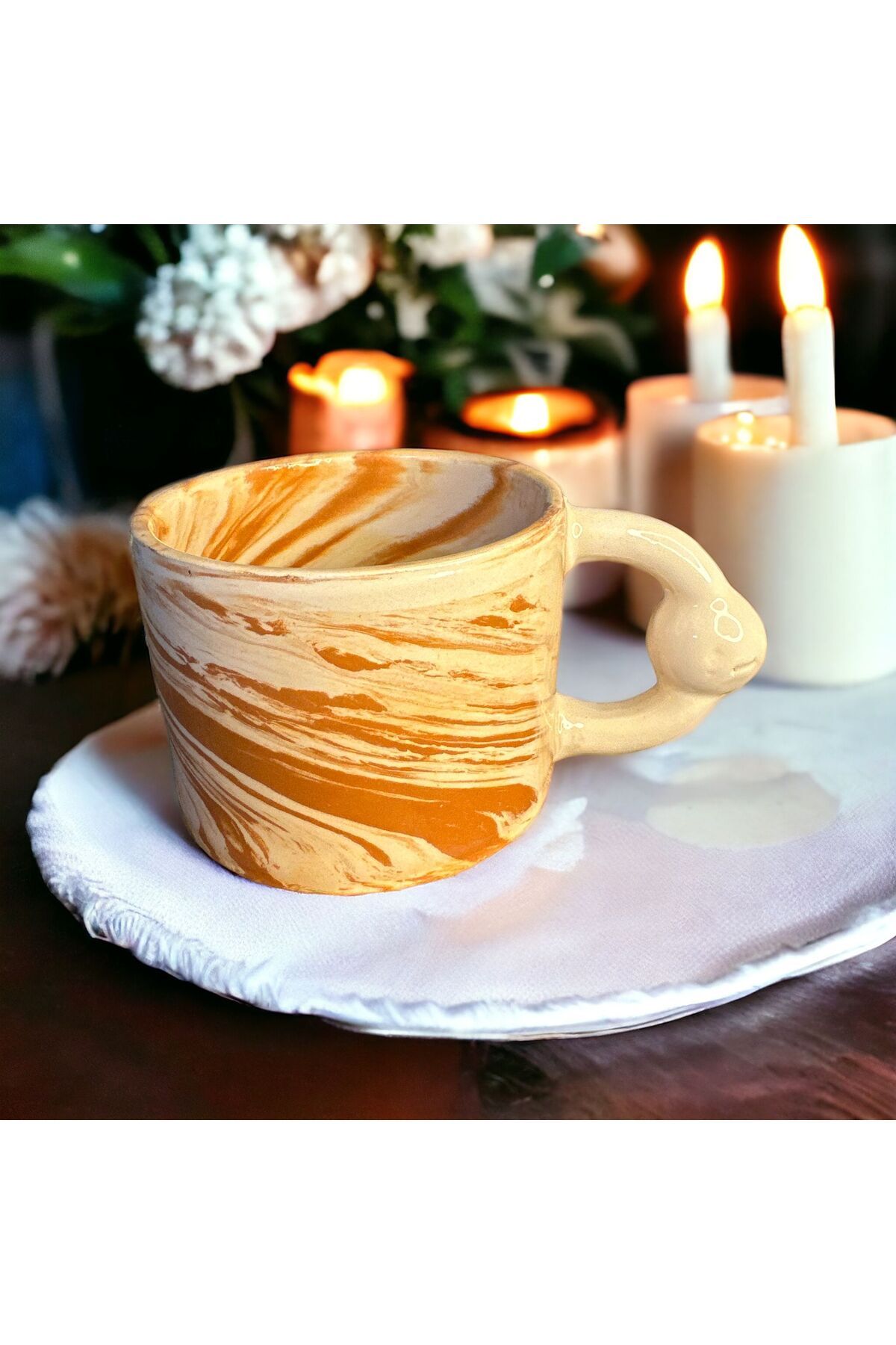 xays El Yapımı Değişik Kuplu Kahve Fincanı