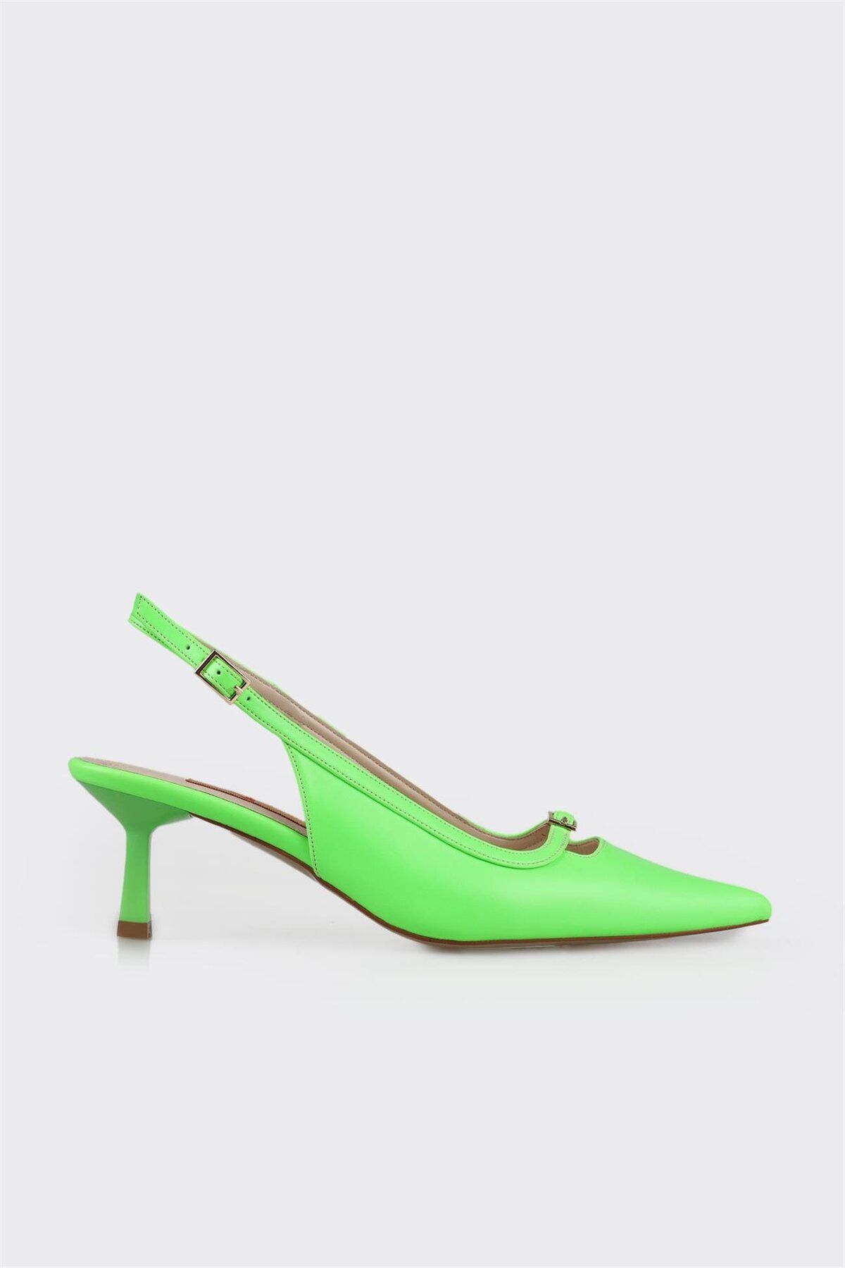 Elle Yeşil Kadın Topuklu Ayakkabı