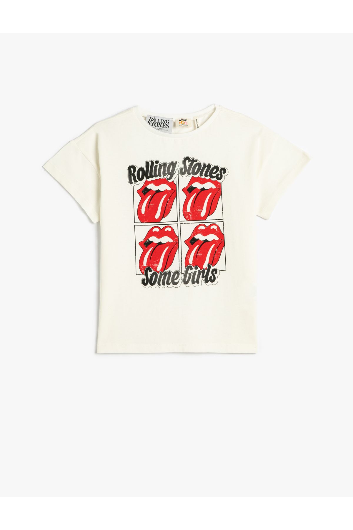 Koton Rolling Stones Tişört Lisanslı Kısa Kollu Bisiklet Yaka