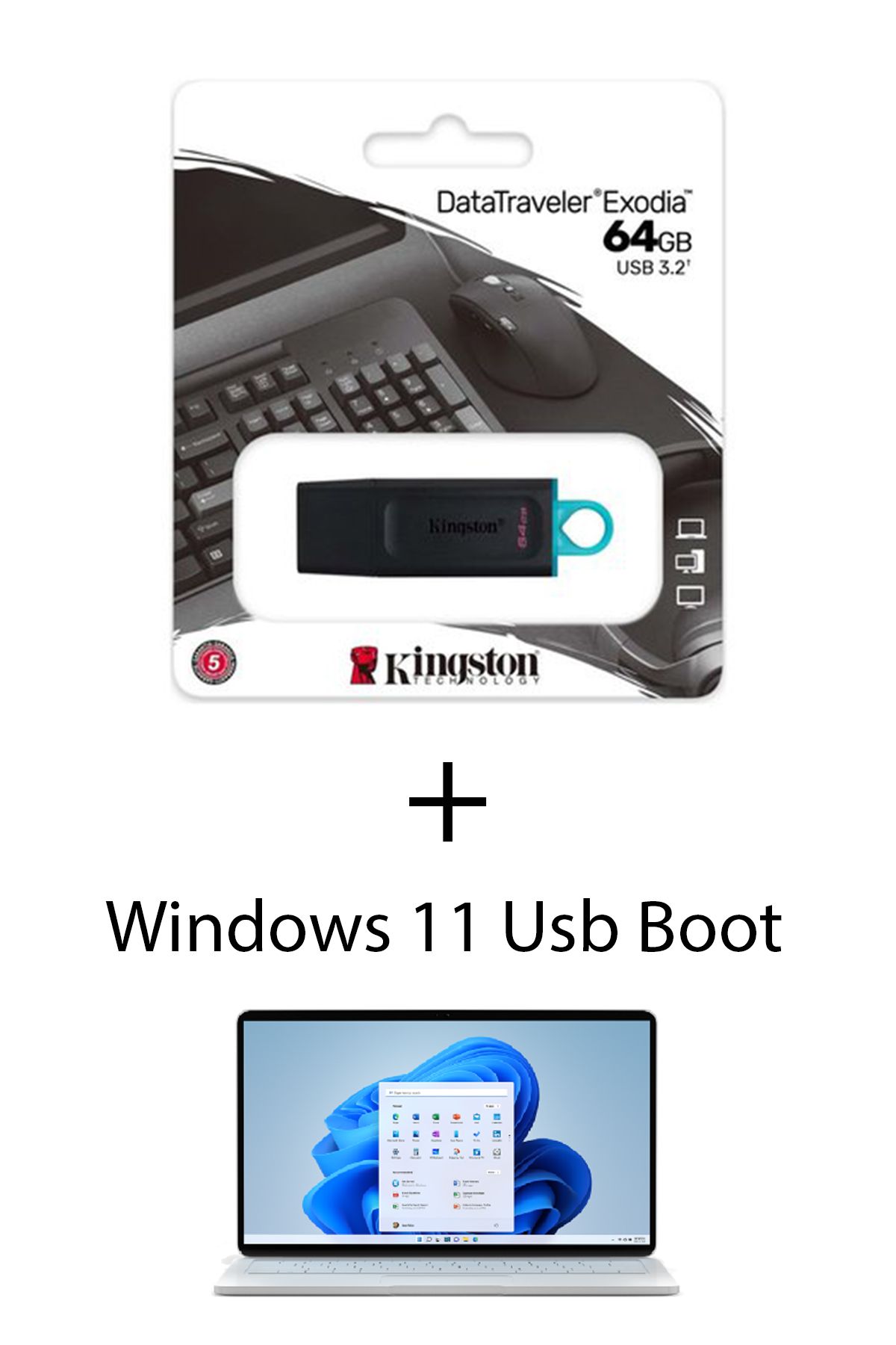 Kingston Windows 11 Yüklü 64 GB USB Flash Bellek