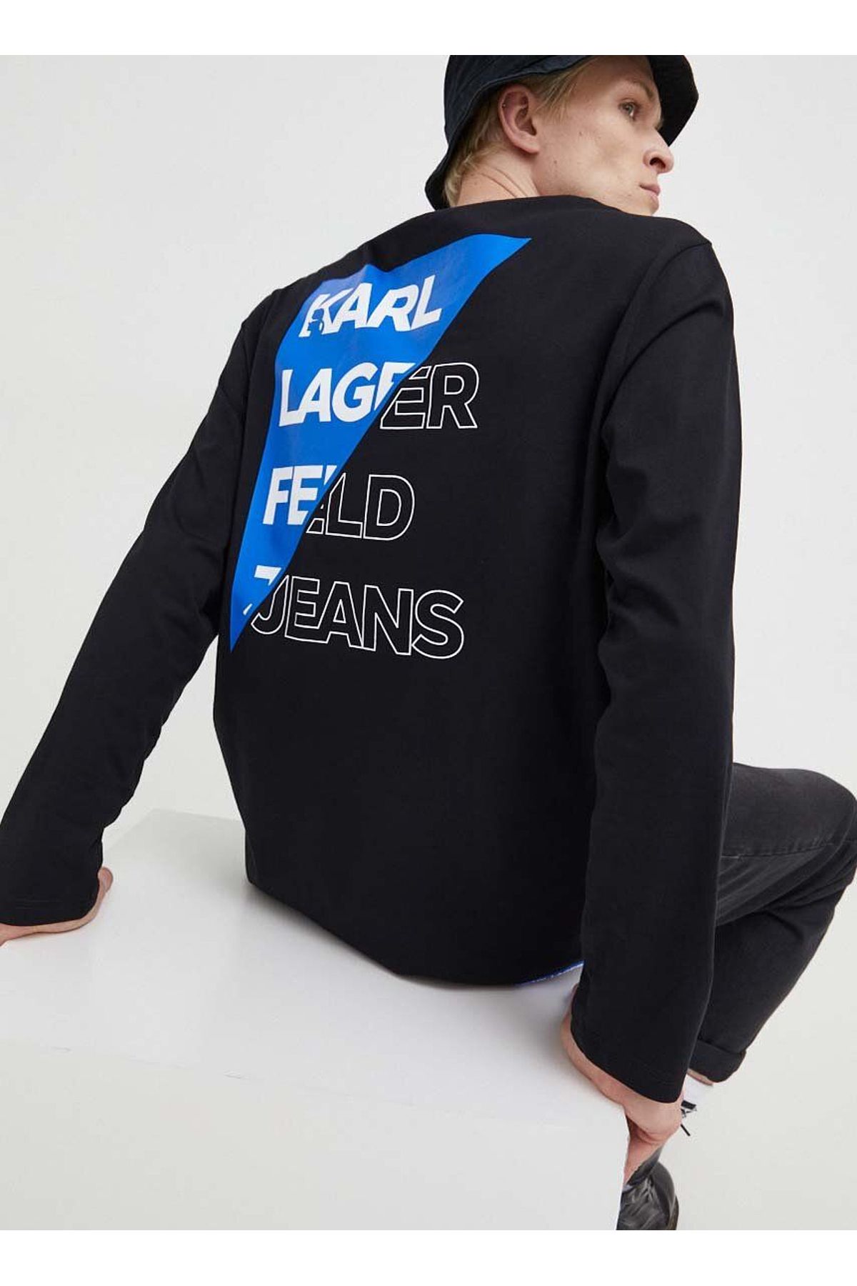 Karl Lagerfeld Jeans Bisiklet Yaka Siyah Erkek T-shirt 236d1703_klj Relaxed Cut Logo Tee
