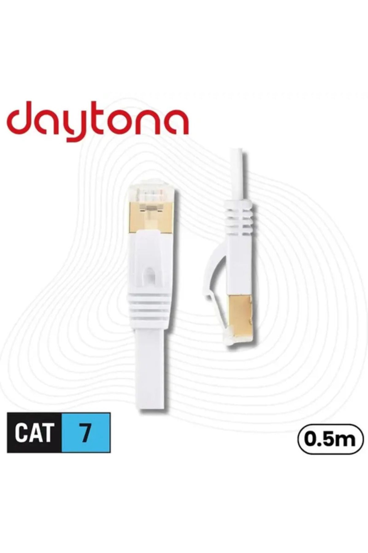Daytona A4980 Gigabit Cat7 Flat Ethernet RJ45 Modem 10GBPS 600MHZ Internet Kablosu