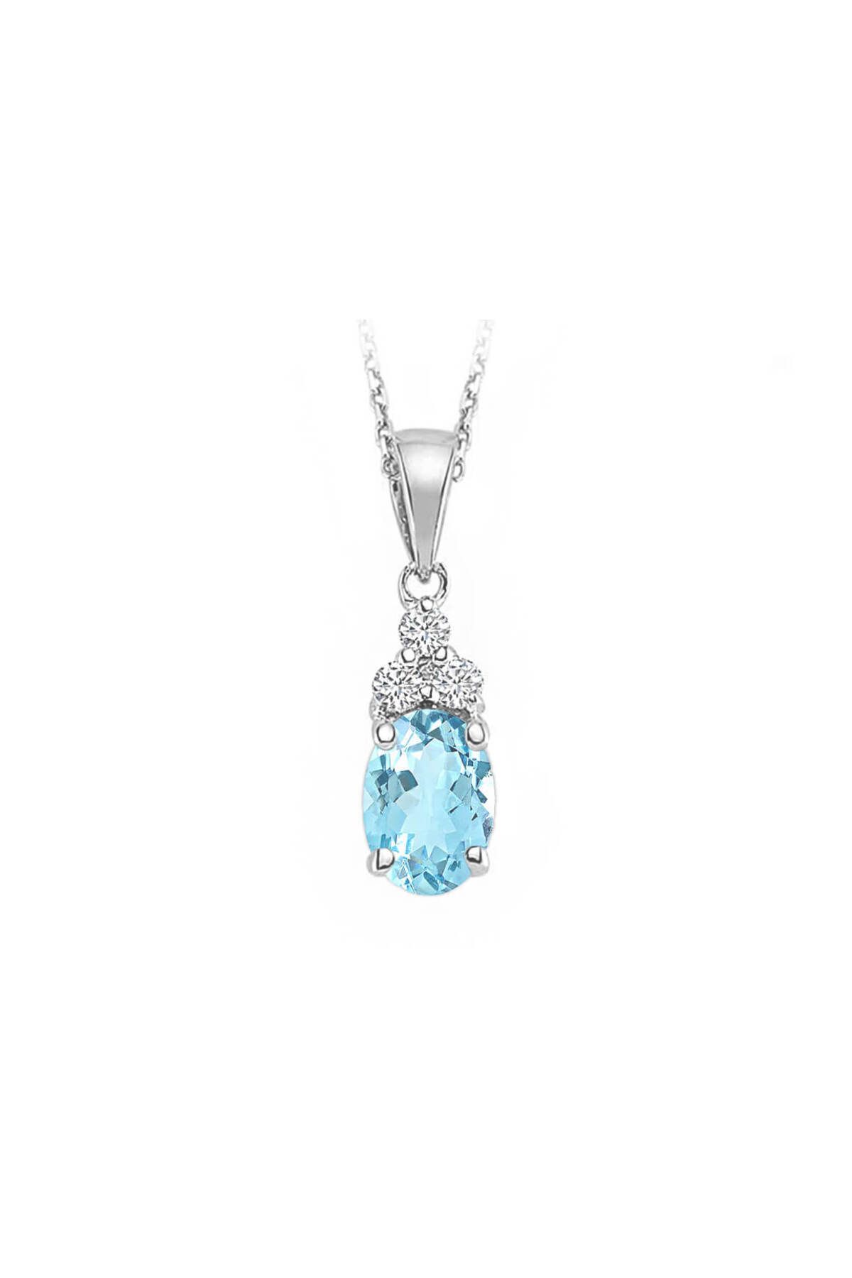 Sirius Pırlanta Pırlanta ve Sky Blue Topaz Serenity Kolye 0617P0063