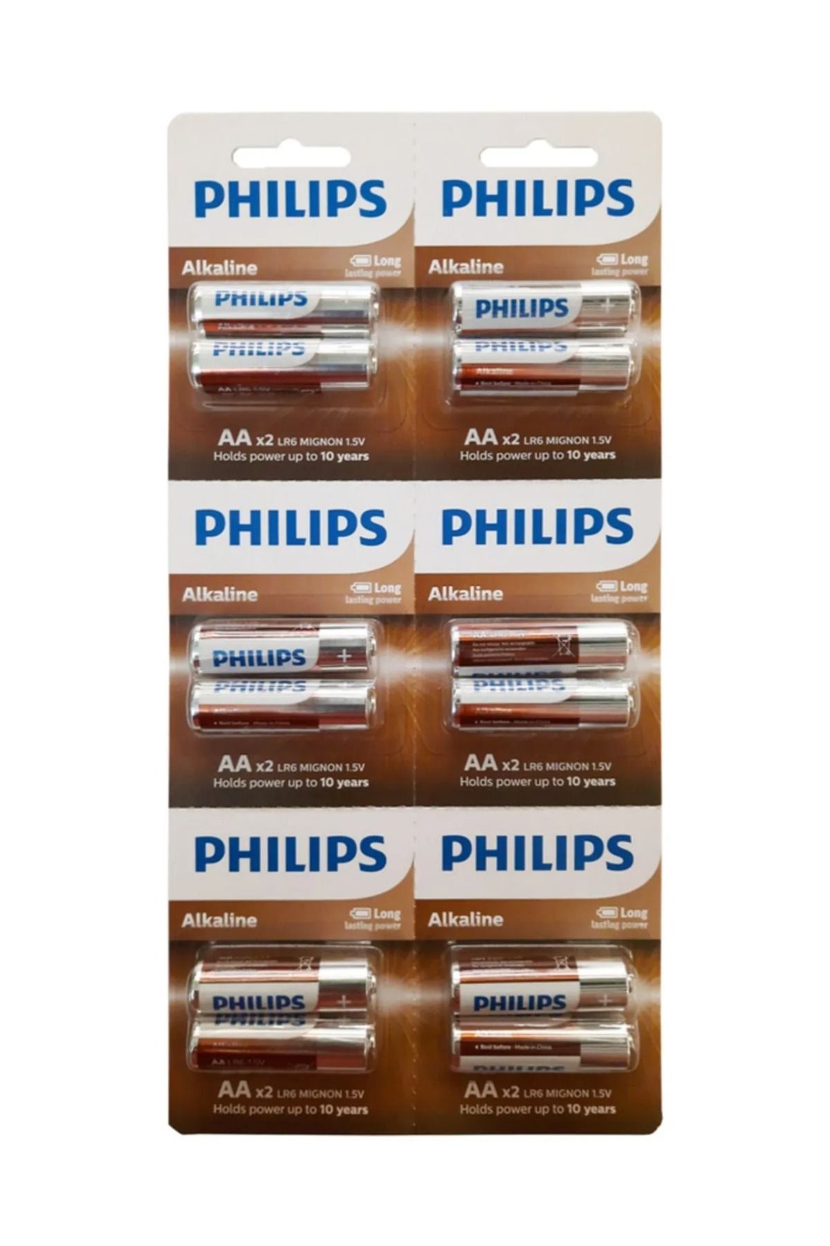Philips Alkaline AA Kalın Kalem Pil LR6A12S/10 (12 Li)