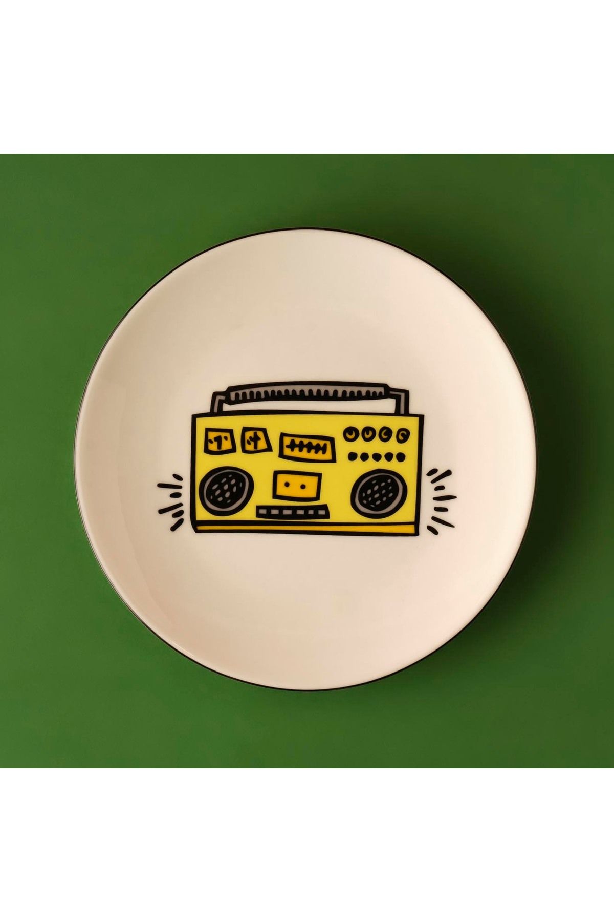 Bella Maison Keith Haring Fun Porselen Pasta Tabağı Sarı (19 cm)