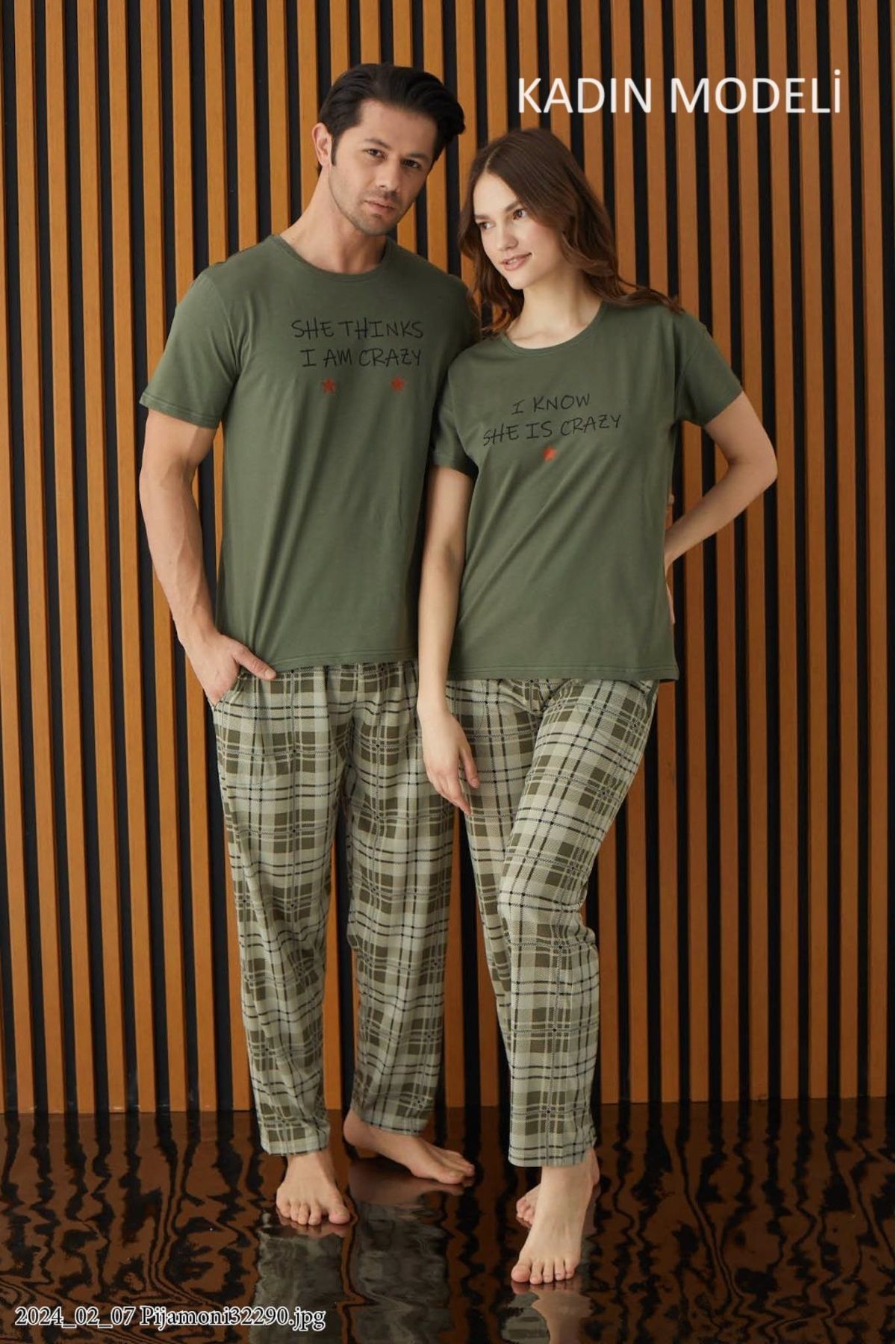 Pijamoni Sevgili Kadın !!! Pijama Takımı %100 Pamuk ( Kadın Ve Erkek Modeli Ayrı Satılır)