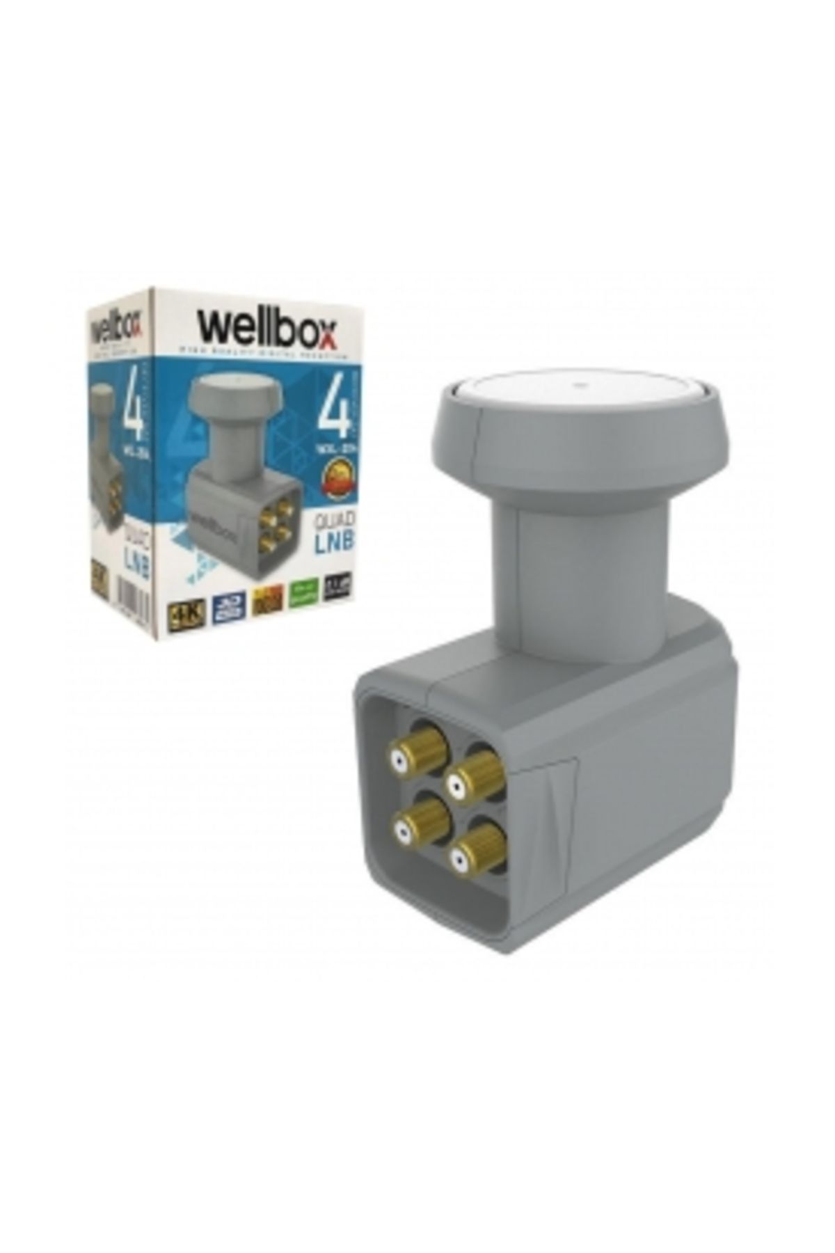 wellbox WXL-04 Quad Gold 0.1DB 3D 4K 4 'lü LNB