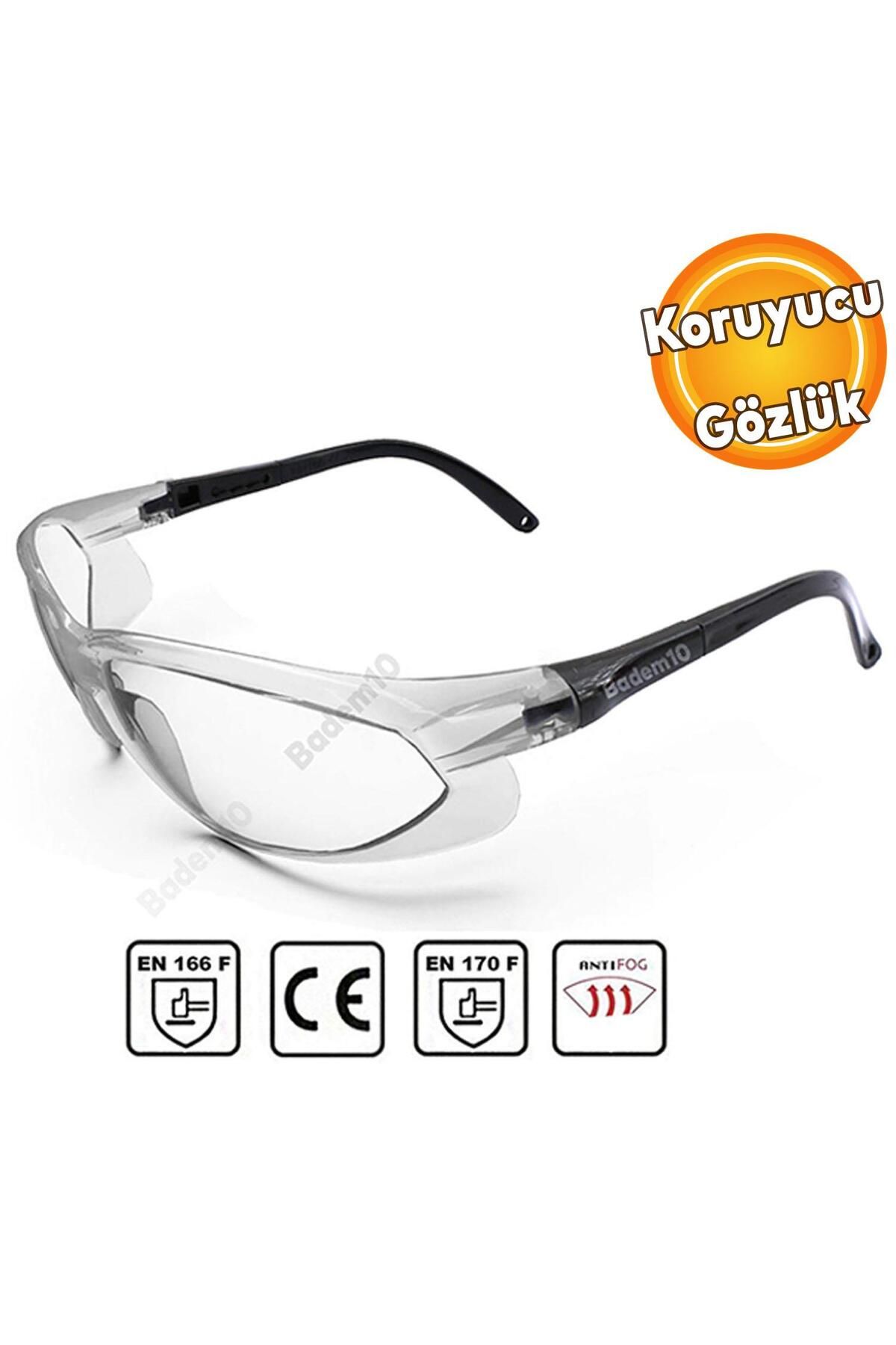 Badem10 İş Güvenlik Güvenliği Gözlüğü Lazer Uv Laboratuvar Koruyucu Gözlüğü Gözlük Şeffaf S900