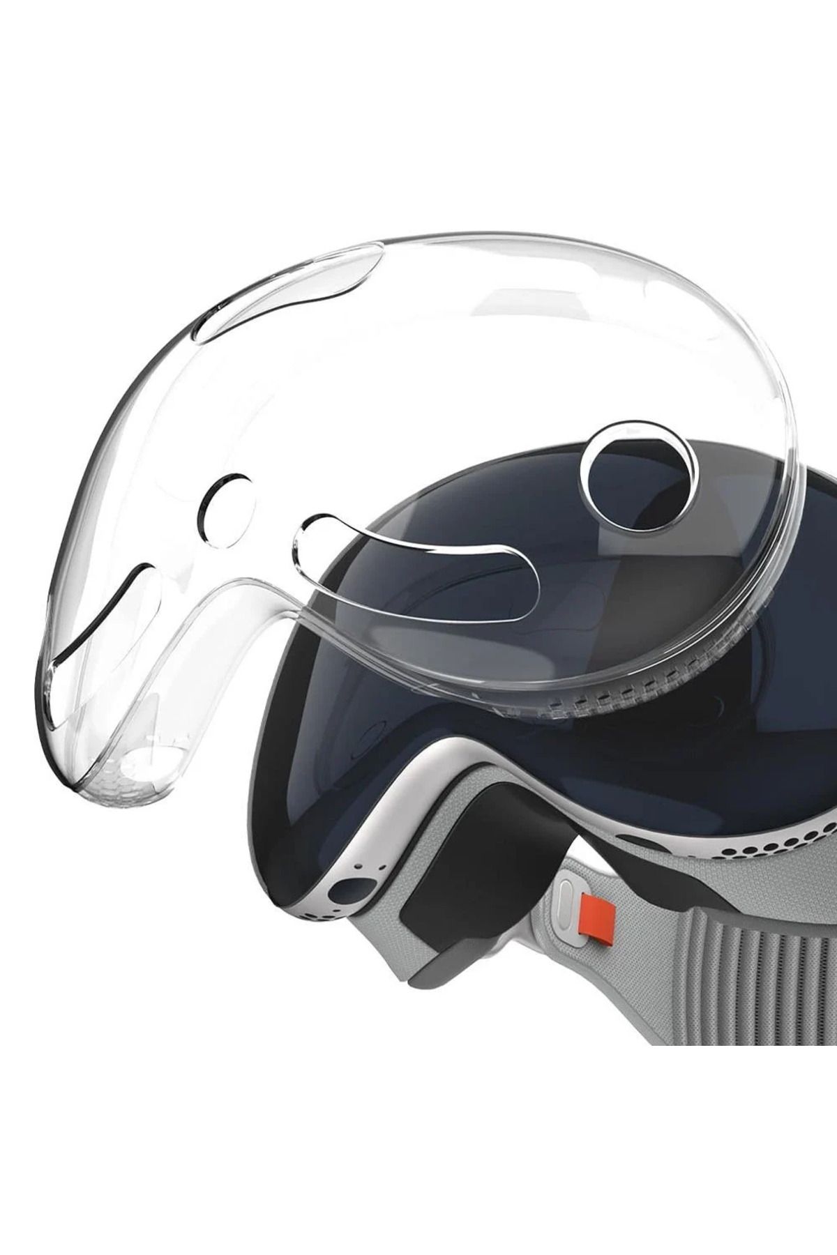 Nezih Case Apple Vision Pro ile Uyumlu Ekran Koruyucu Crystal Şeffaf Silikon Kılıf
